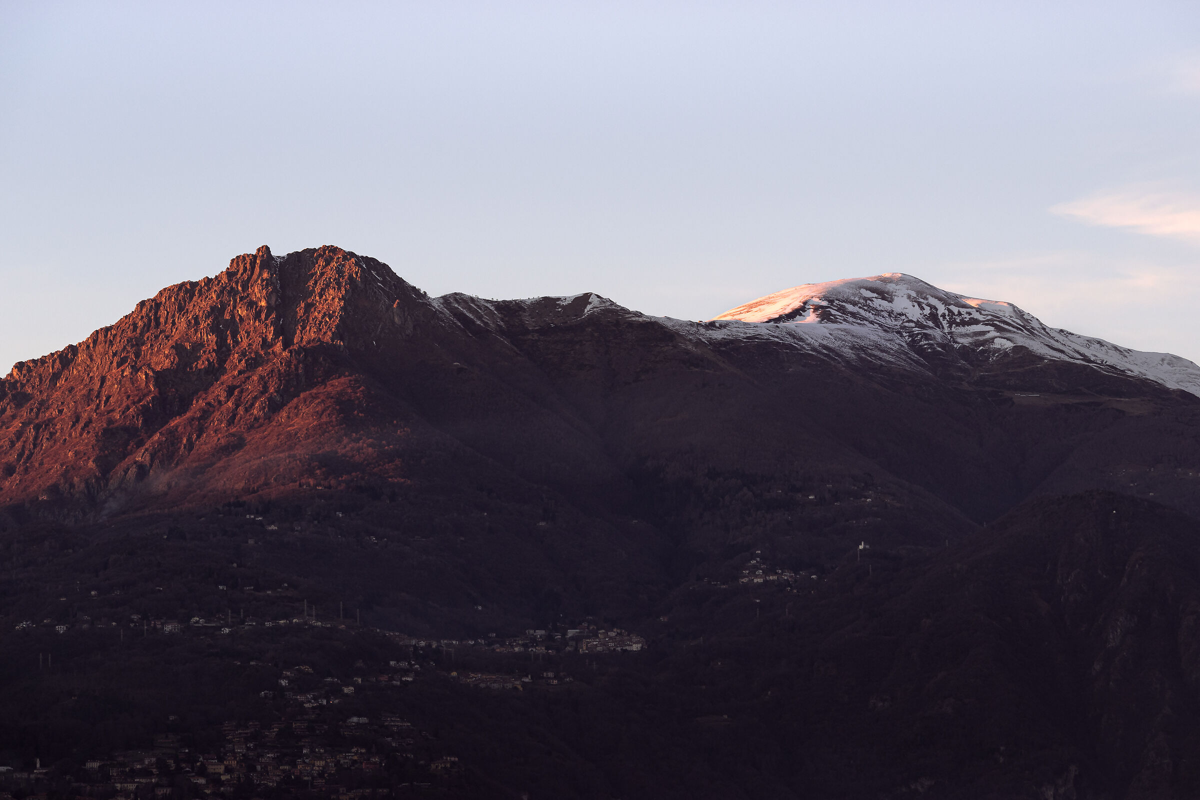 Tramonto sul lago di Como