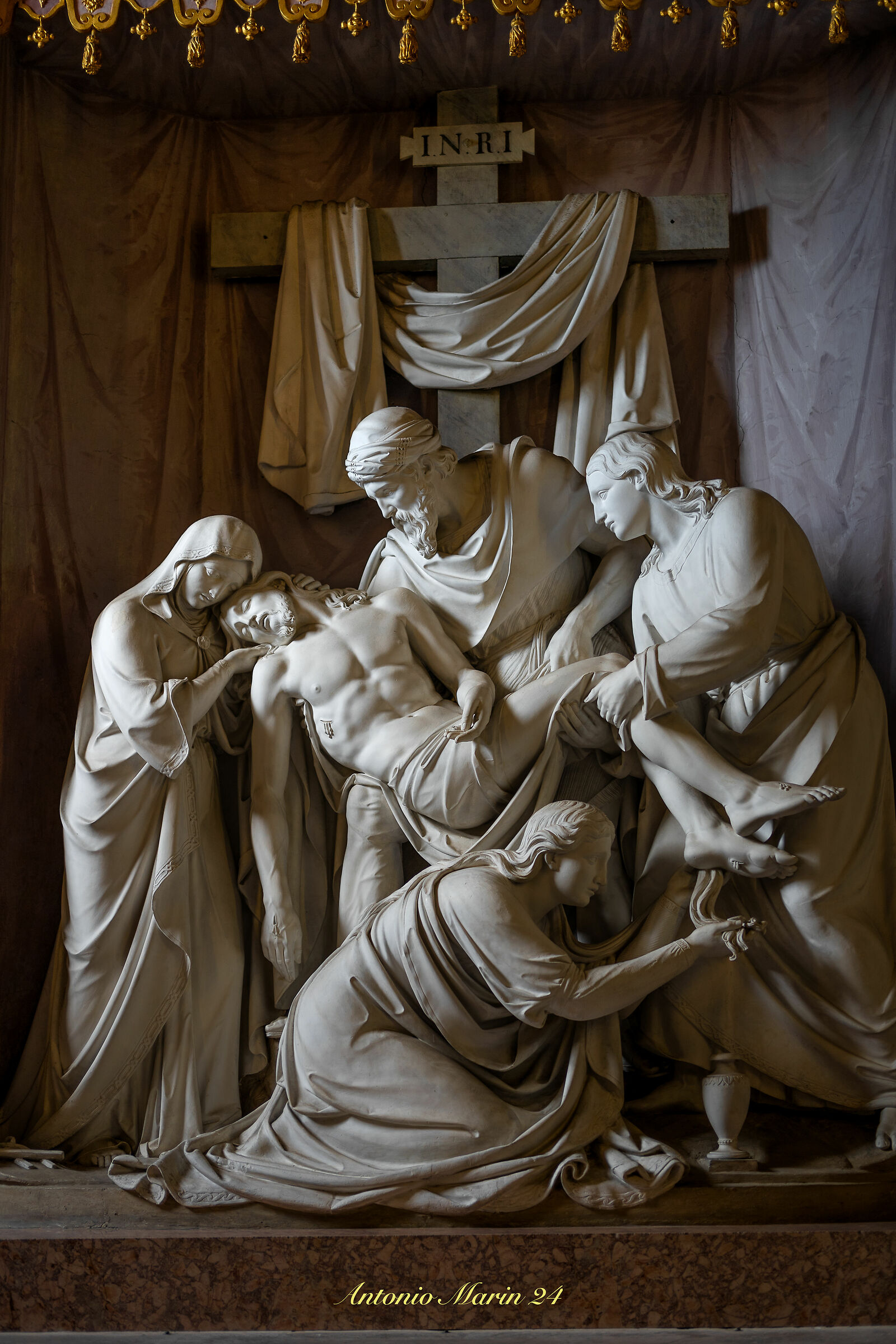 Inside the church of Trinità dei Monti Rome