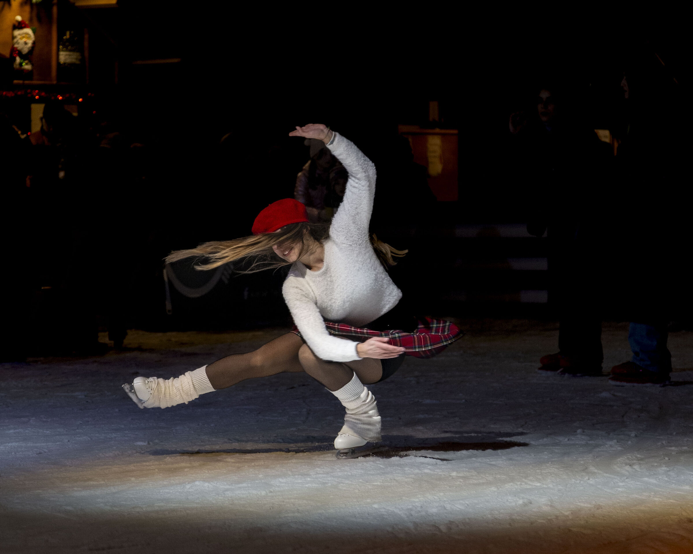 Pattinatrice in allenamento