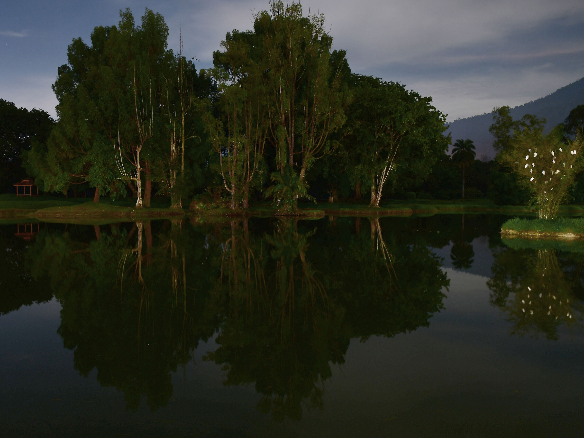 Scatto notturno del lago Taiping