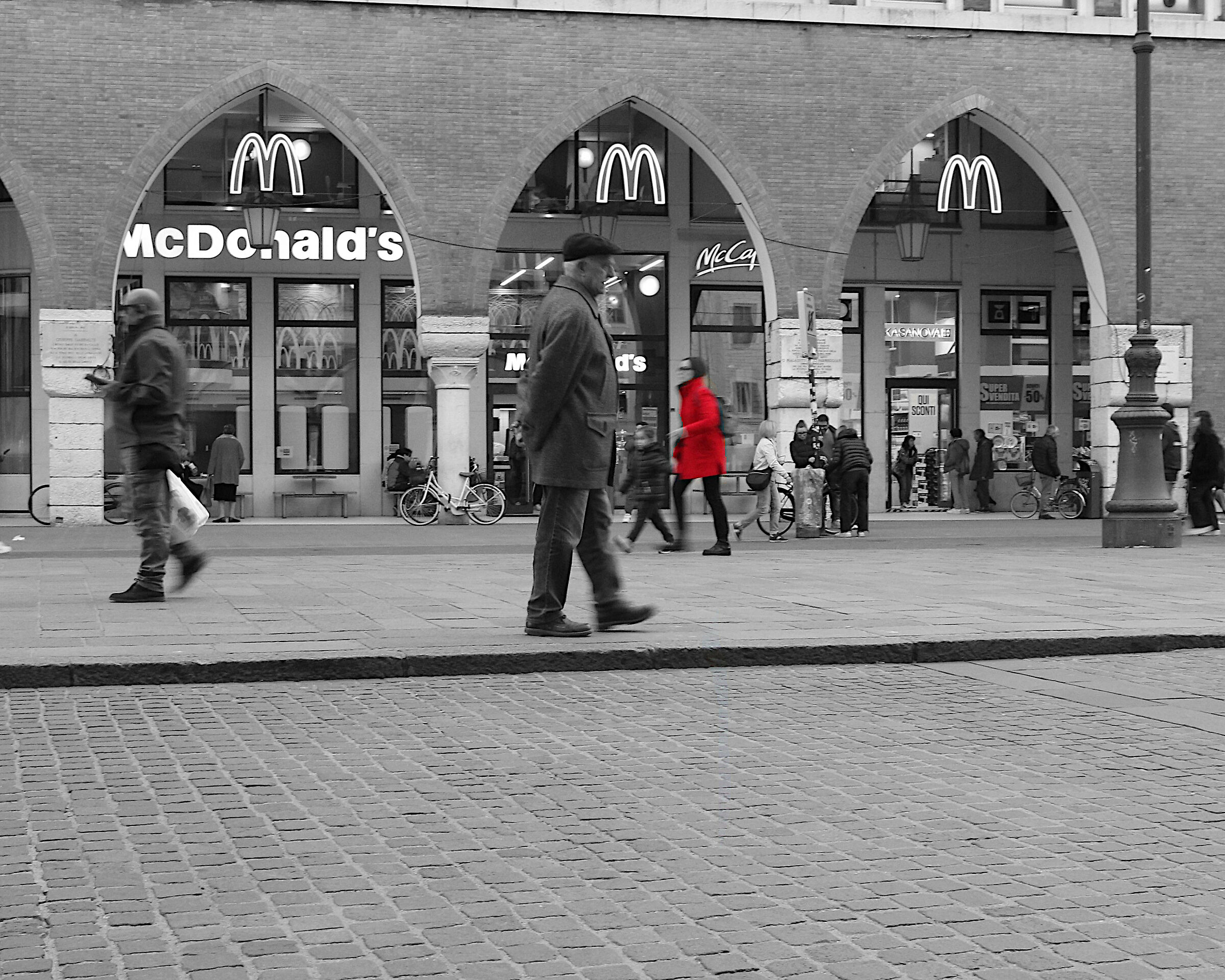 Walking in the center