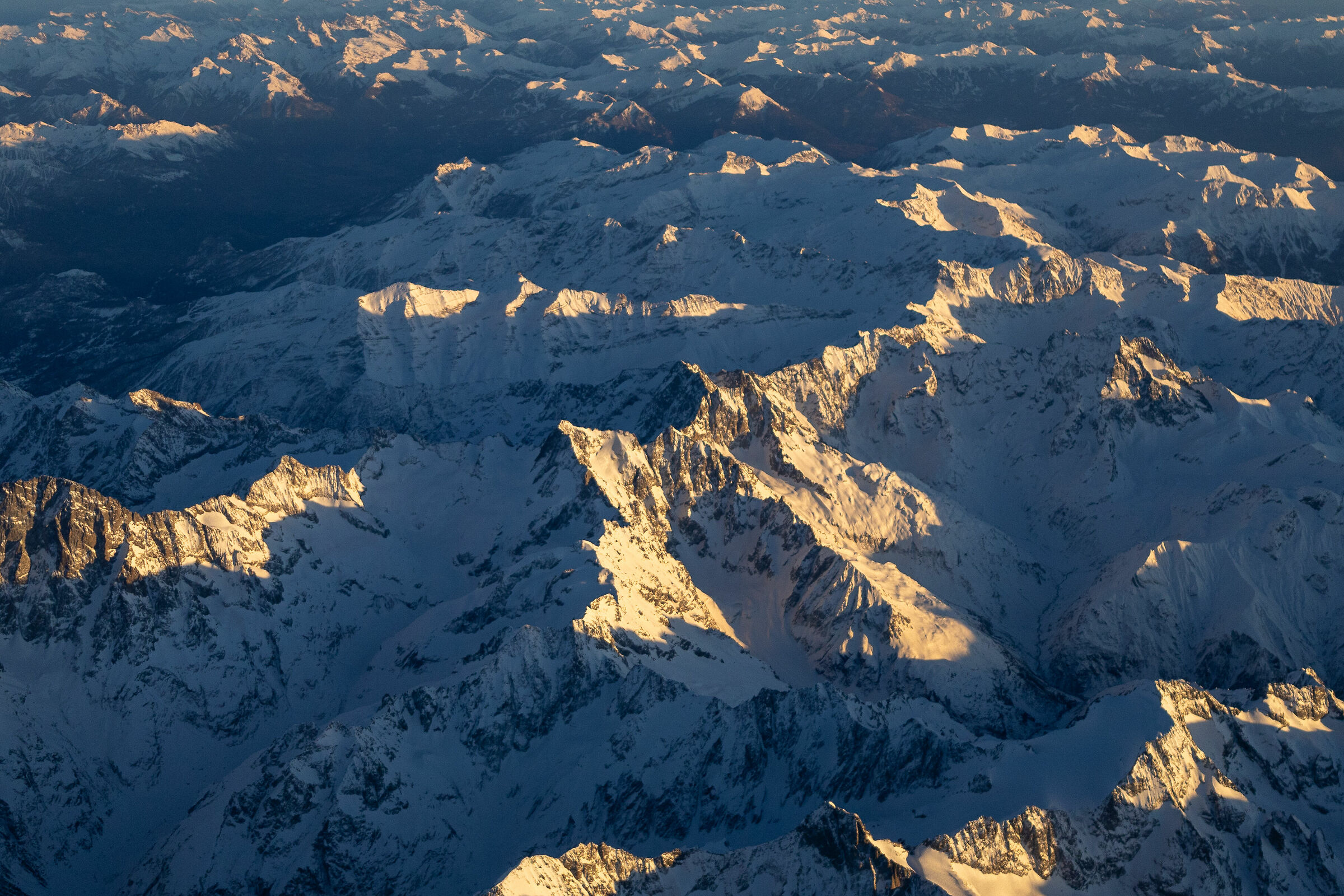 Sunset in the French Alps