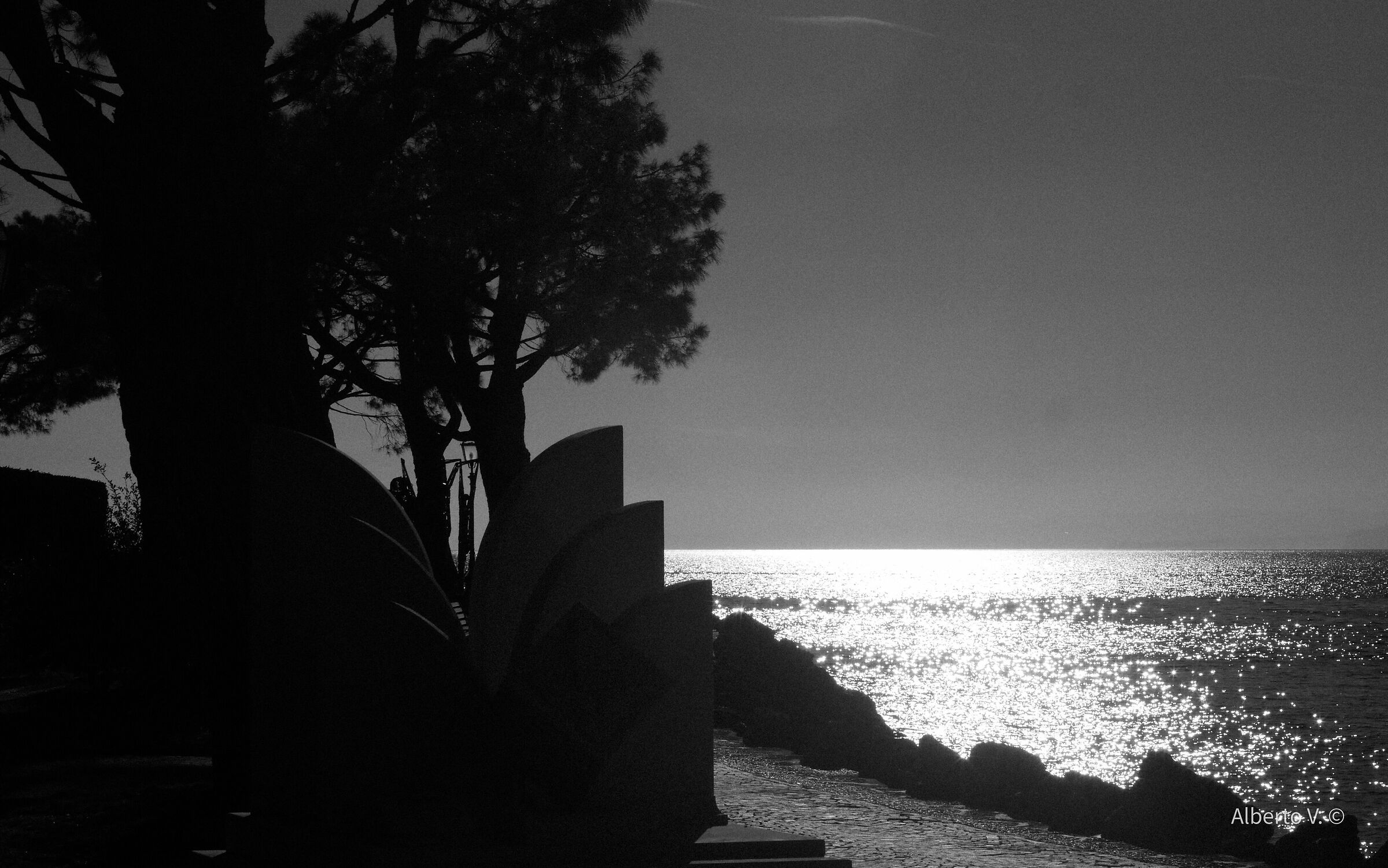 Of bodies of water at sunset