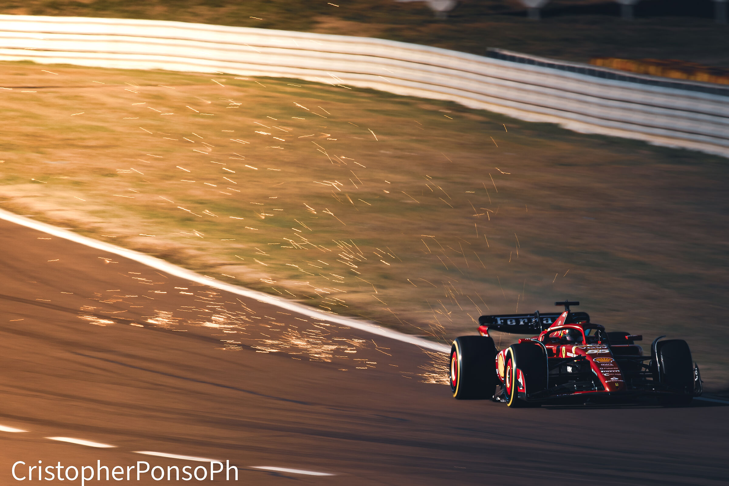 Carlos Sainz Filming Day Sparks
