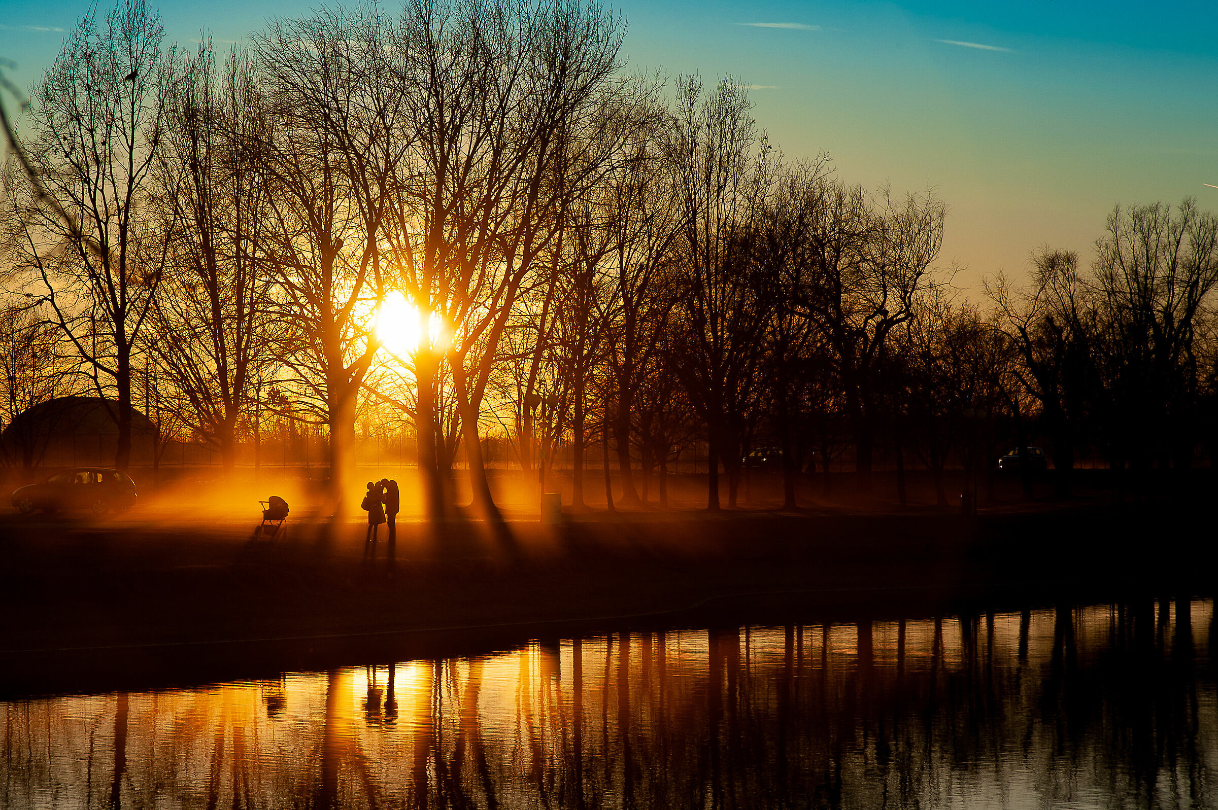 SUNSET AT ELM LAKE