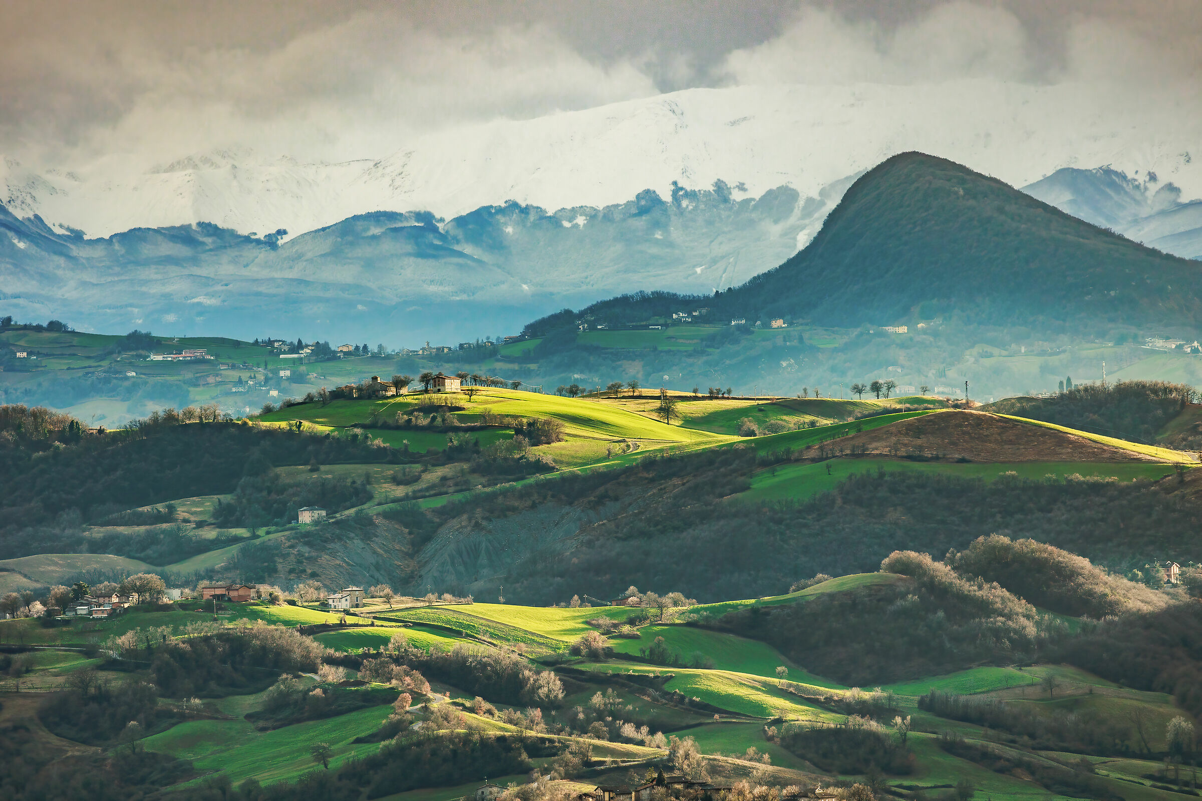 Tramonto sull'appennino reggiano