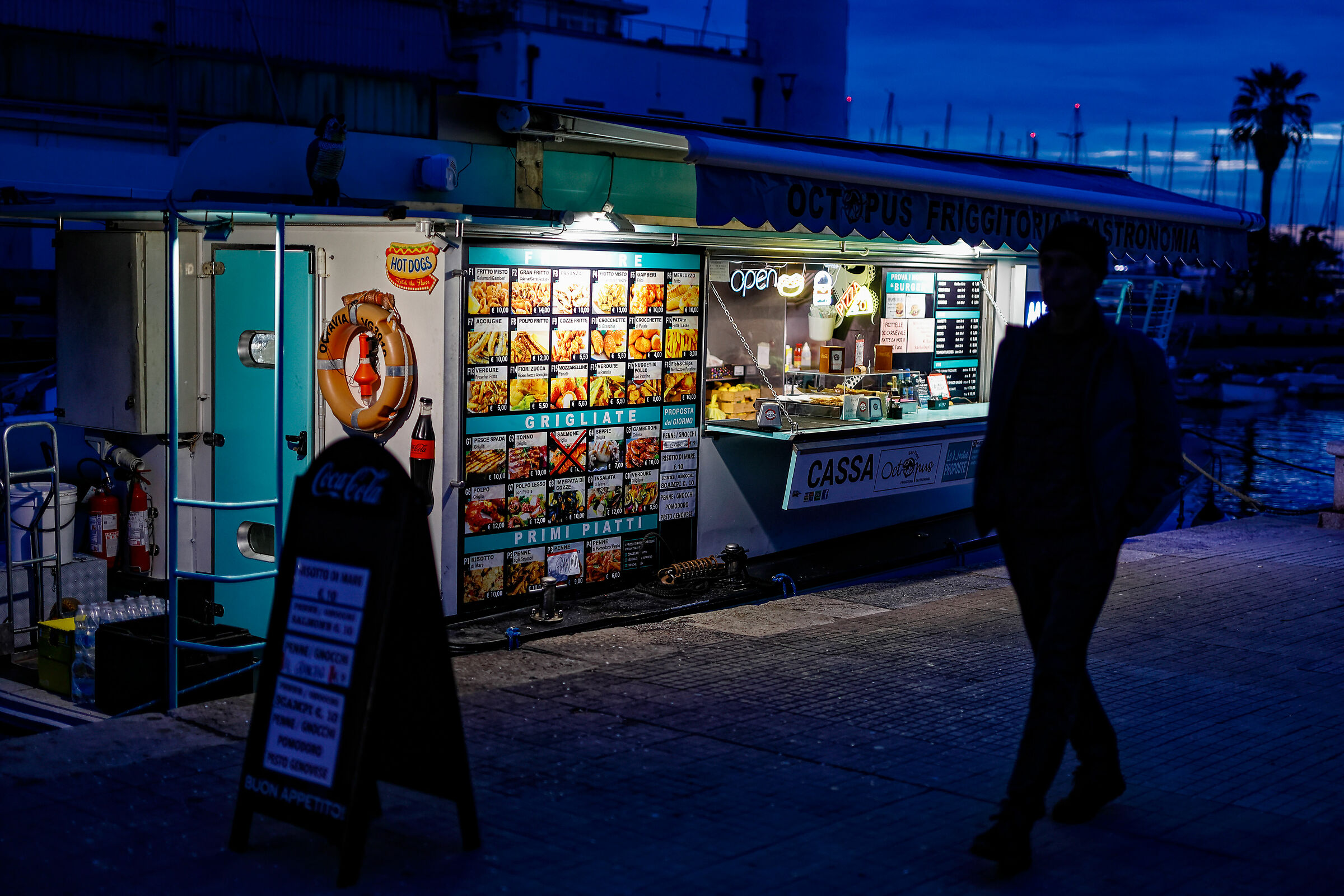 Spuntino di sera sul molo