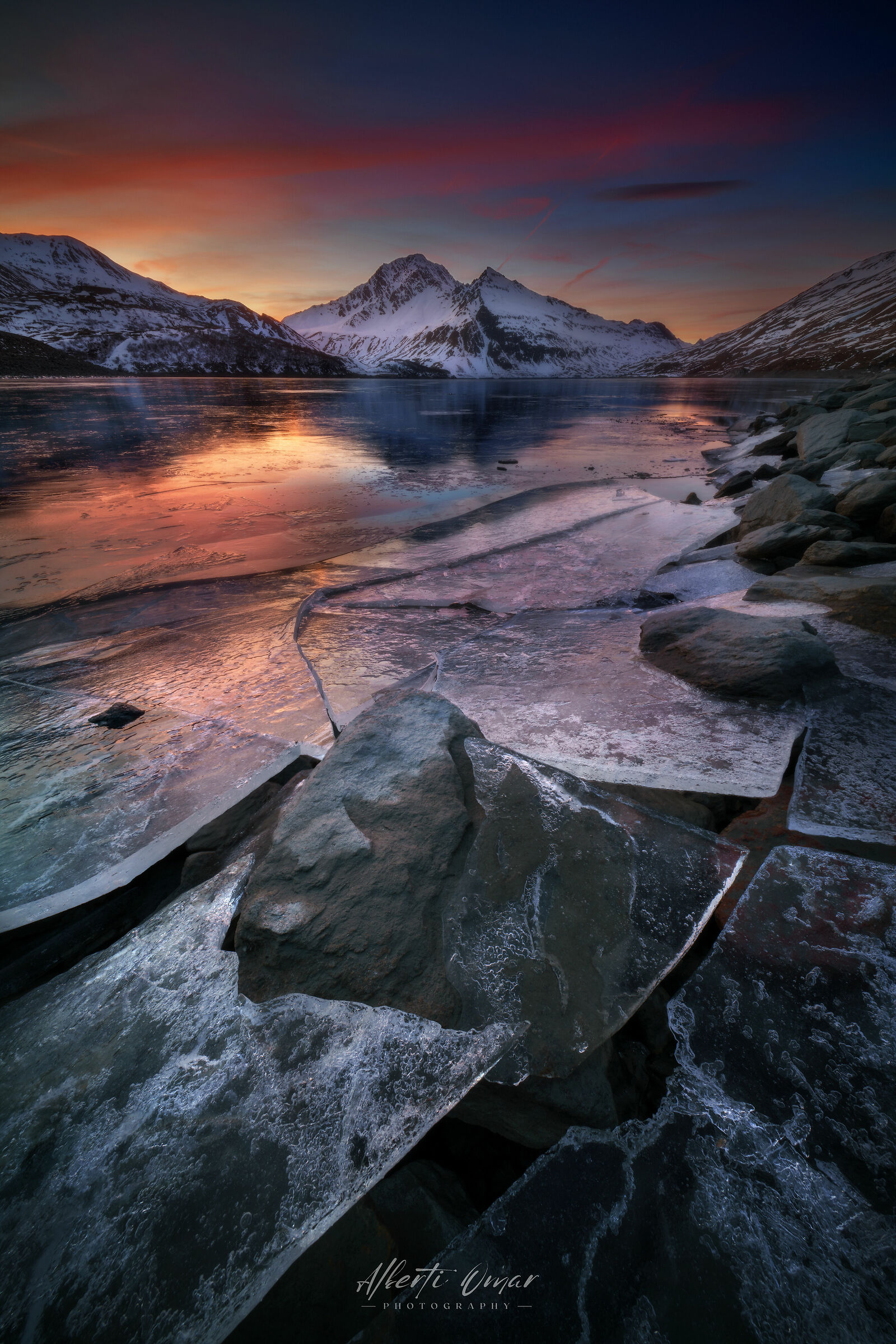 Tramonto lago del Moncenisio