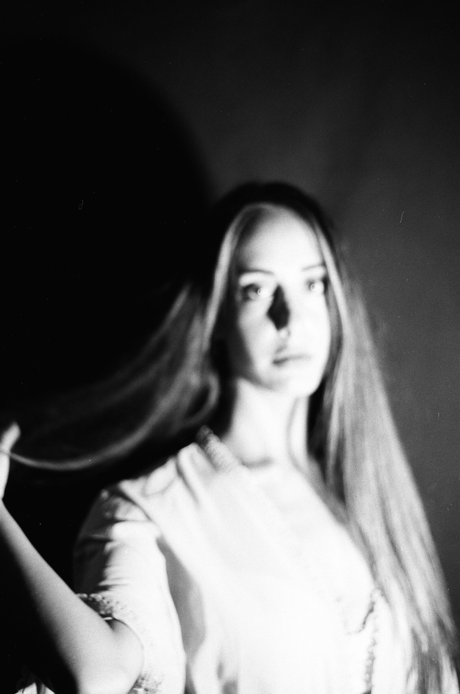a blurry portrait
