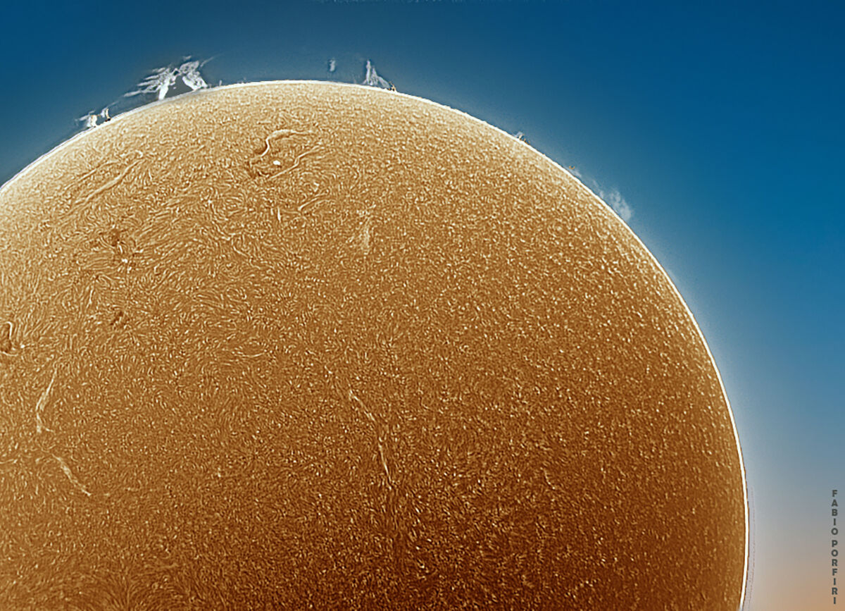 il sole in H - alpha il 27/02