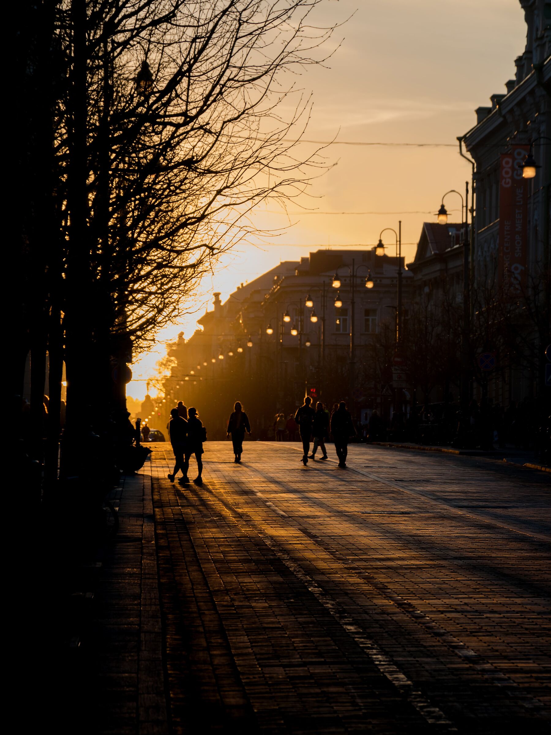 tramonto su Gedimino Prospektas