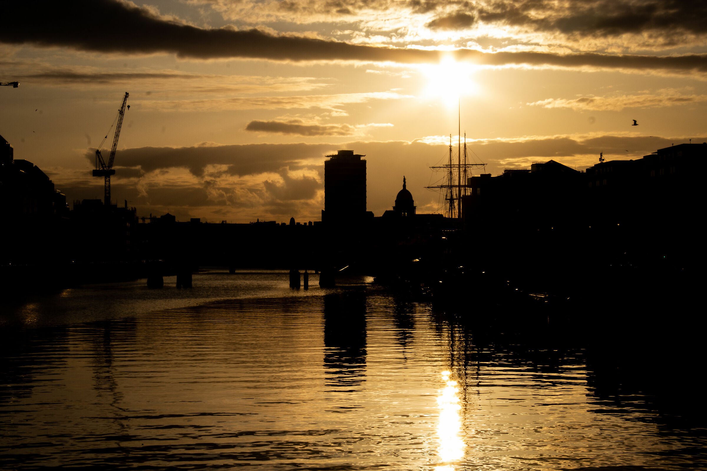 Sunset over Liffey
