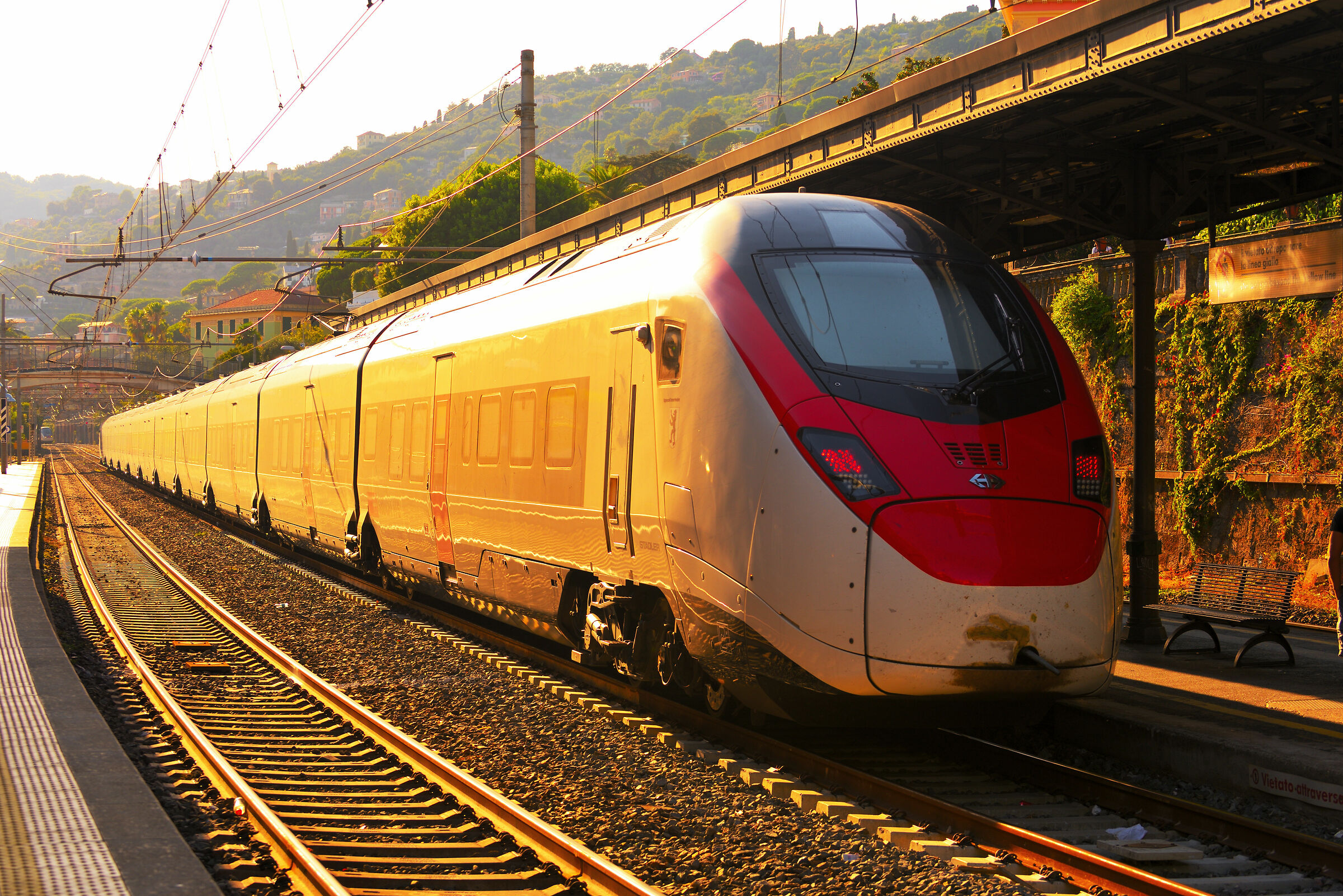 Swiss train in Liguria