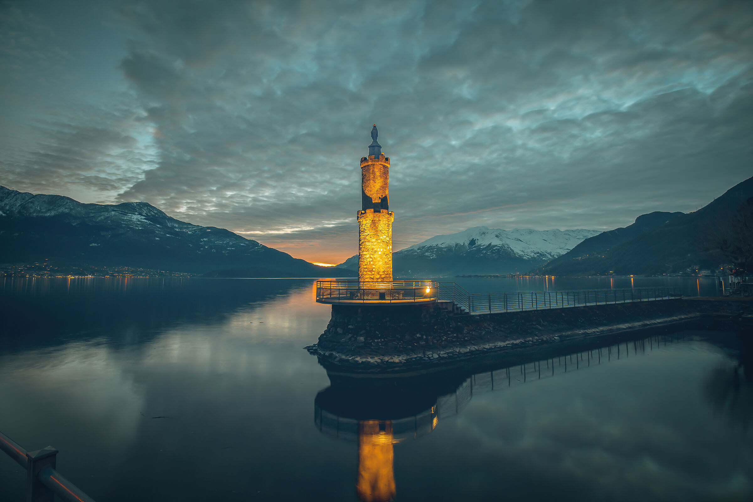 giornata di inverno a Gera Lario . Lake Como