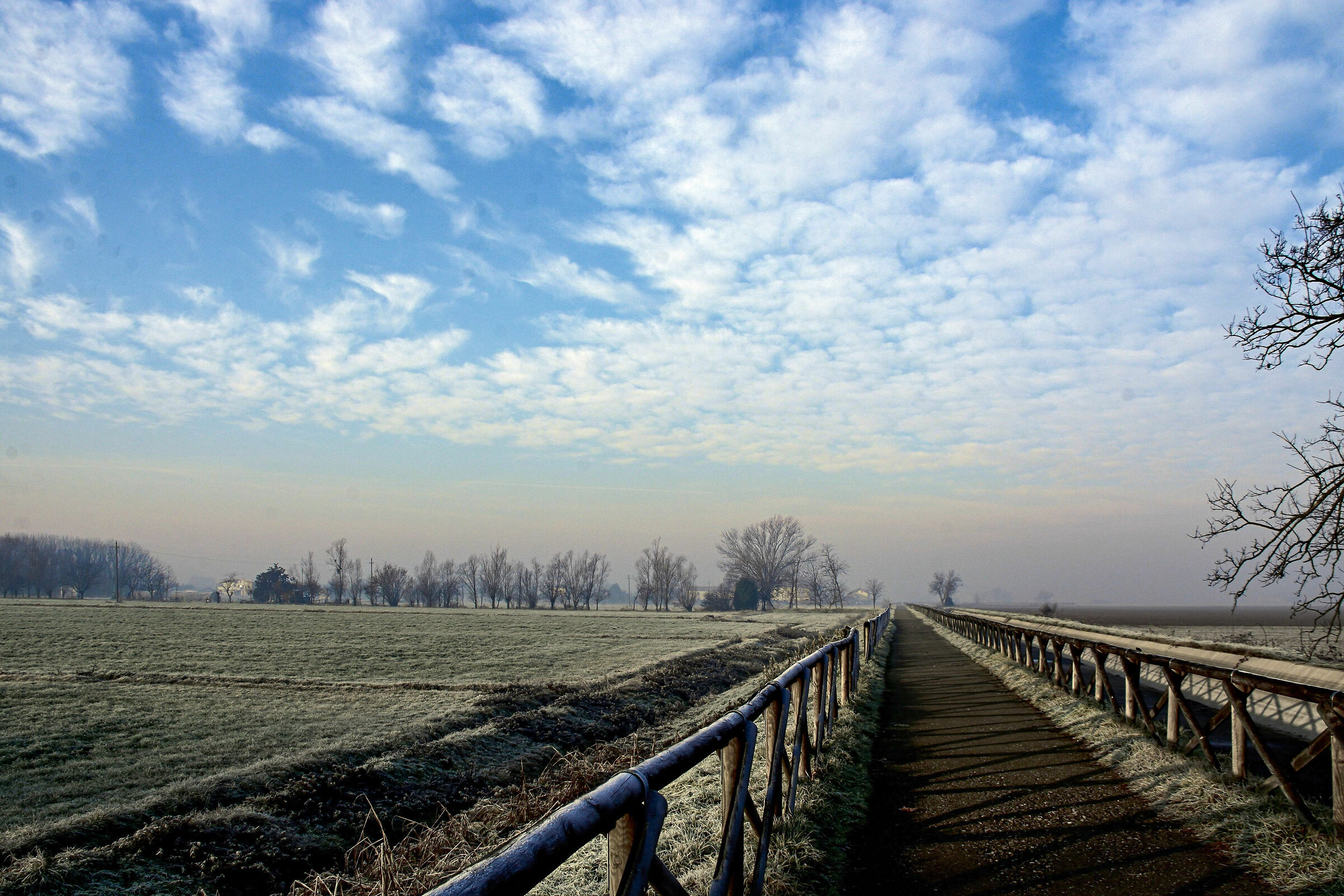 Cycle path on the Villoresi