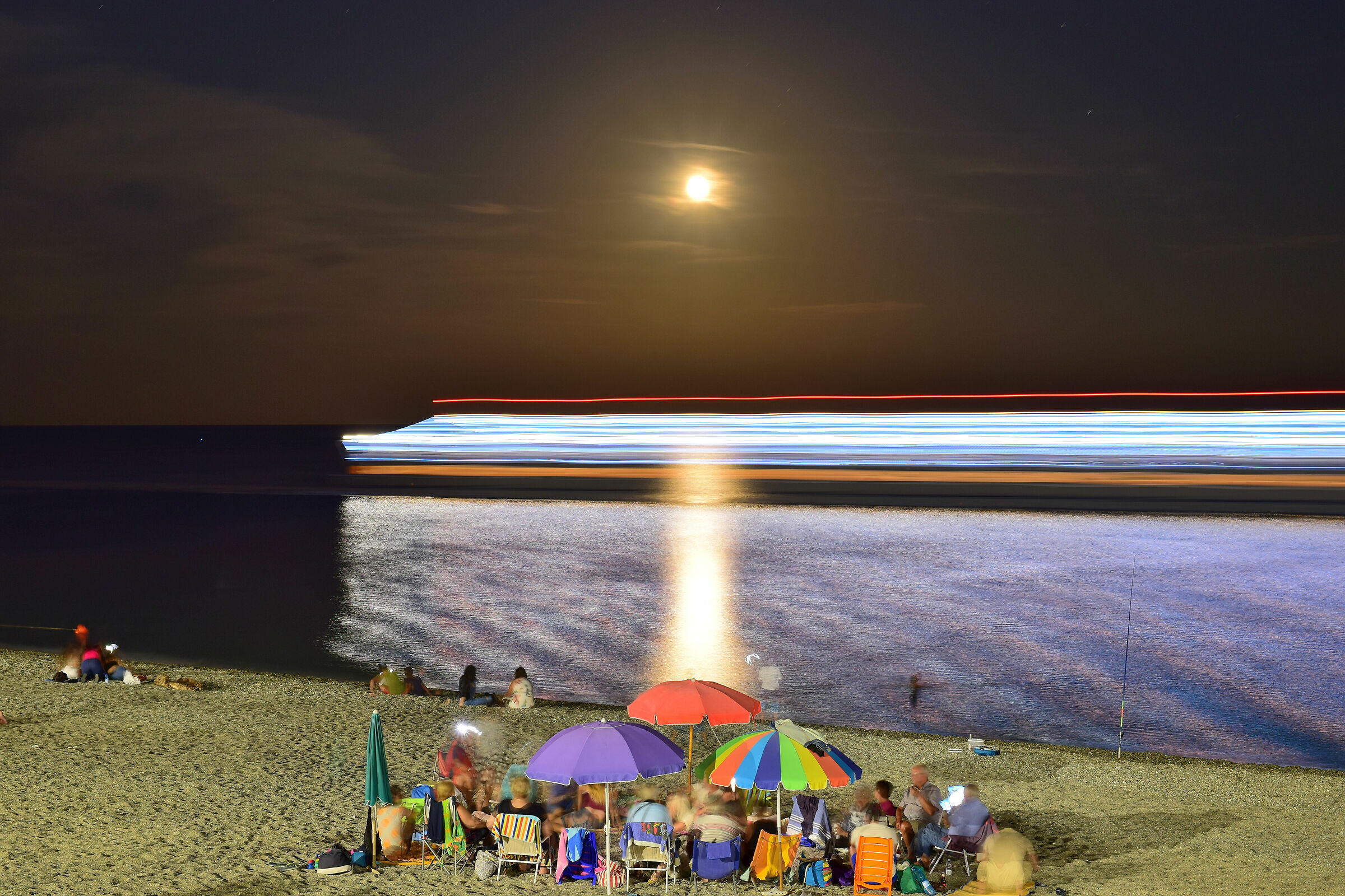 Una tranquilla serata d'agosto sulla spiaggia