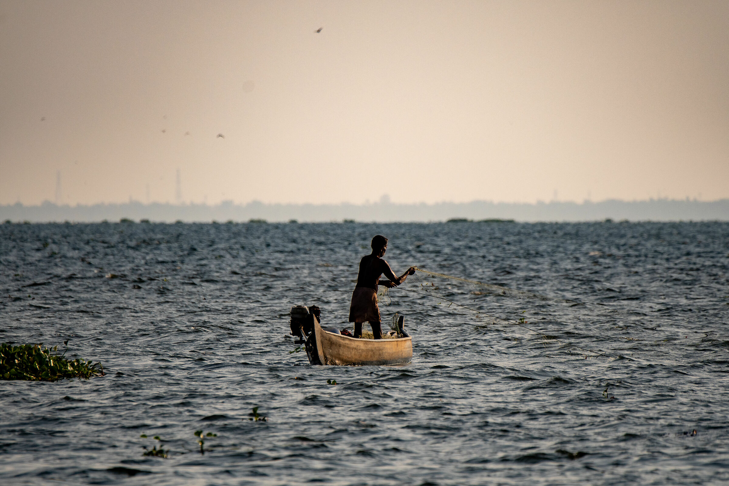 Fisherman at sunset