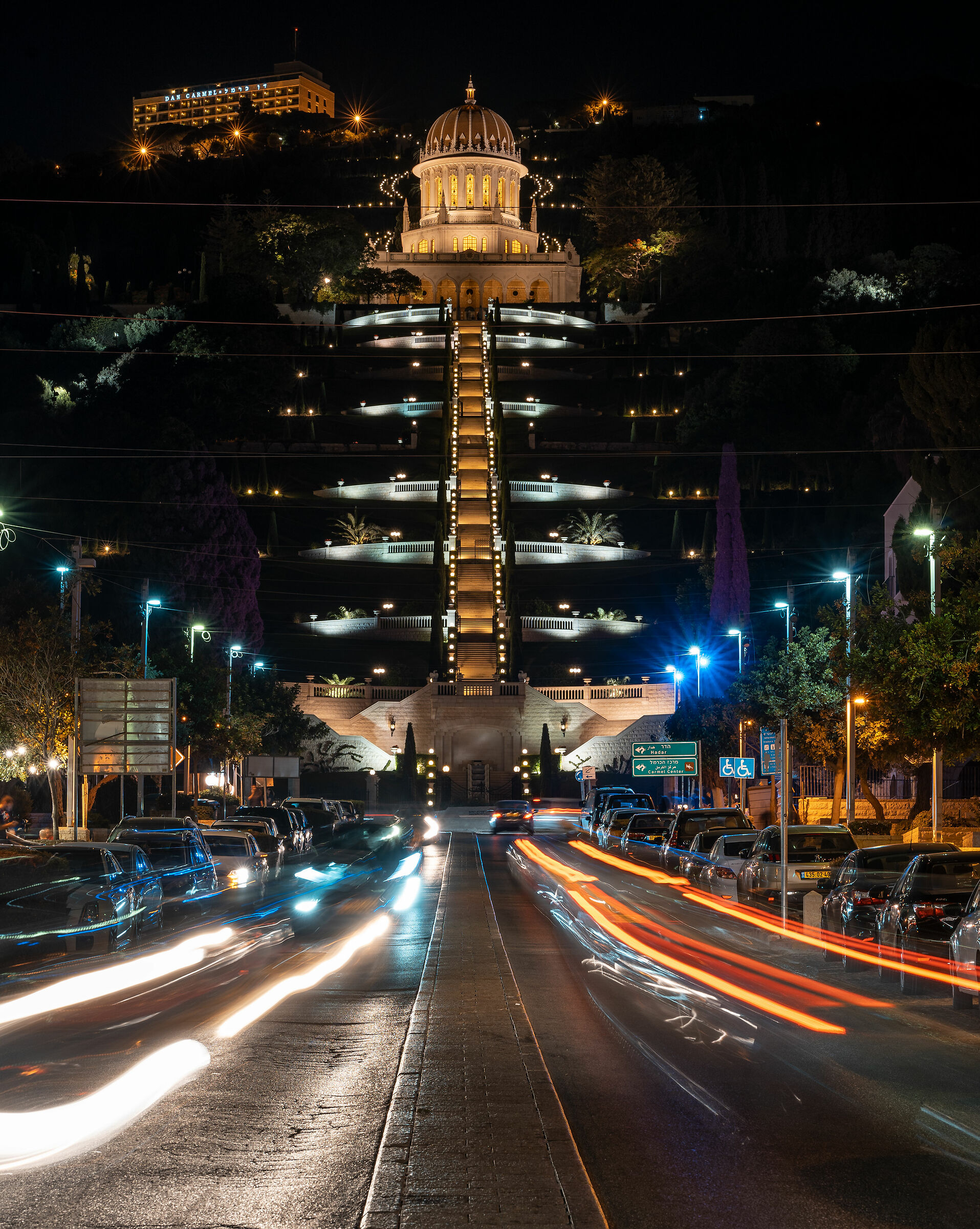 Bahai gardens by night II