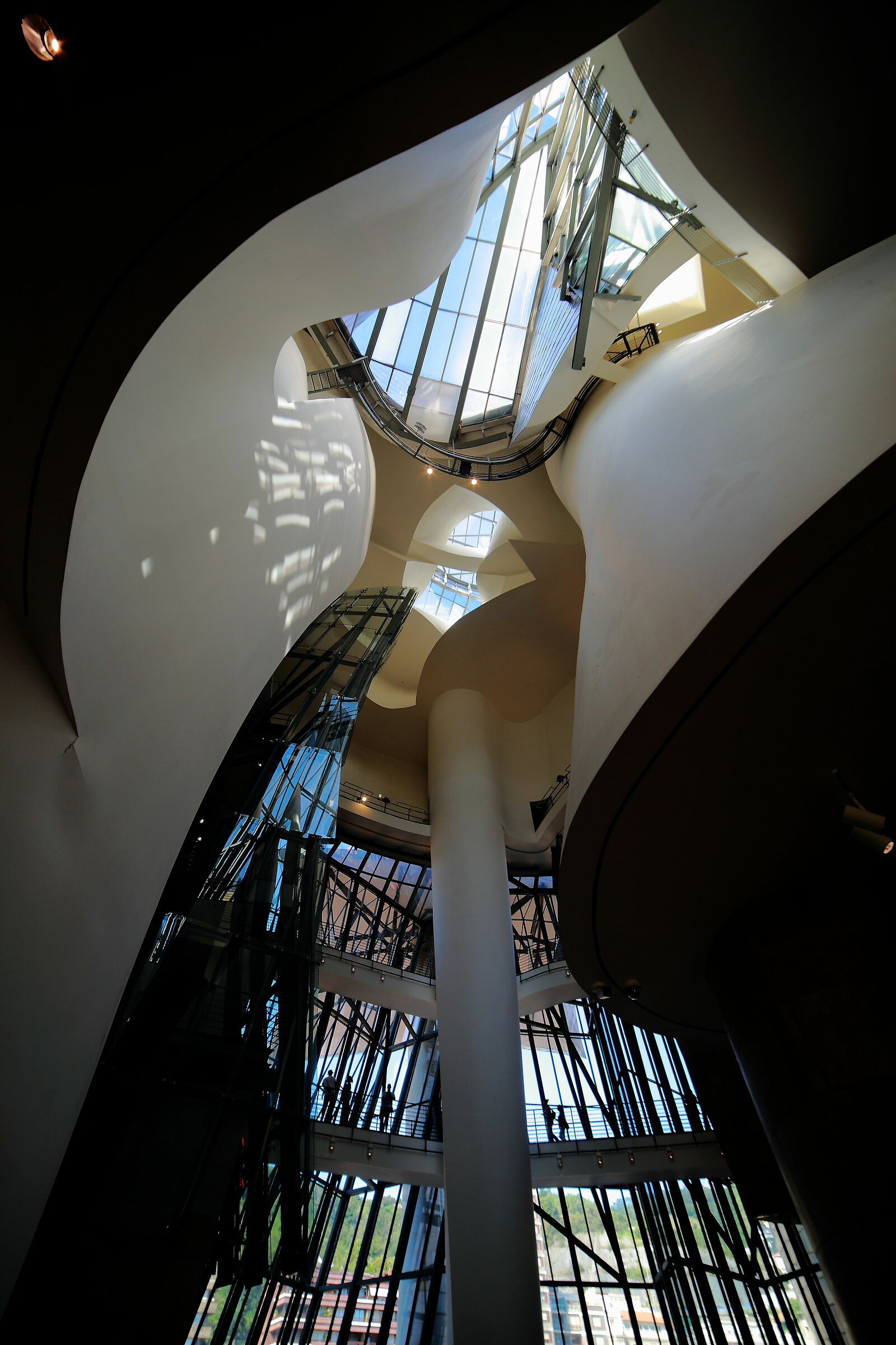 Inside the Guggenheim atrium