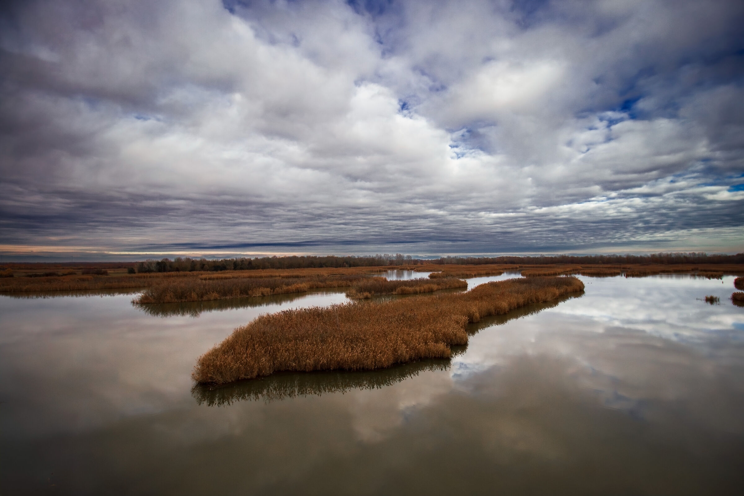 Clouds over the lagoon