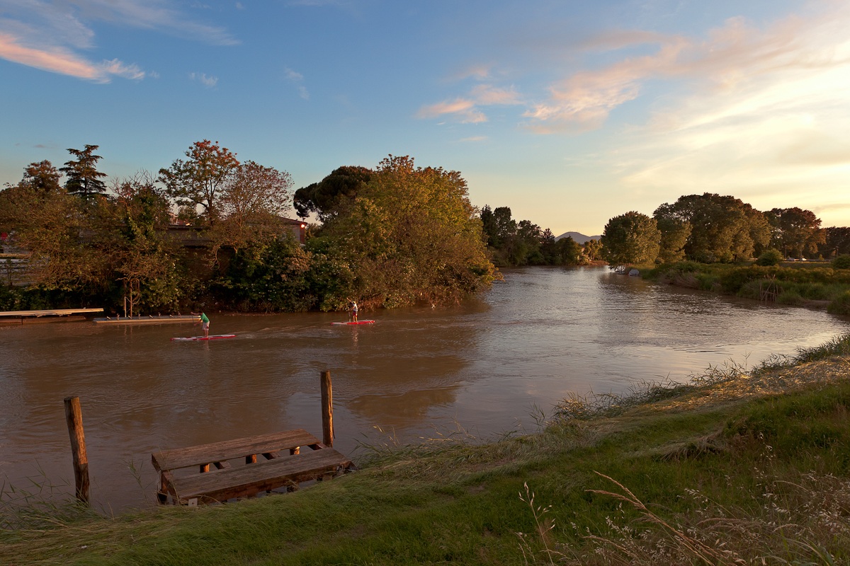 Sunset on the Bacchiglione in full