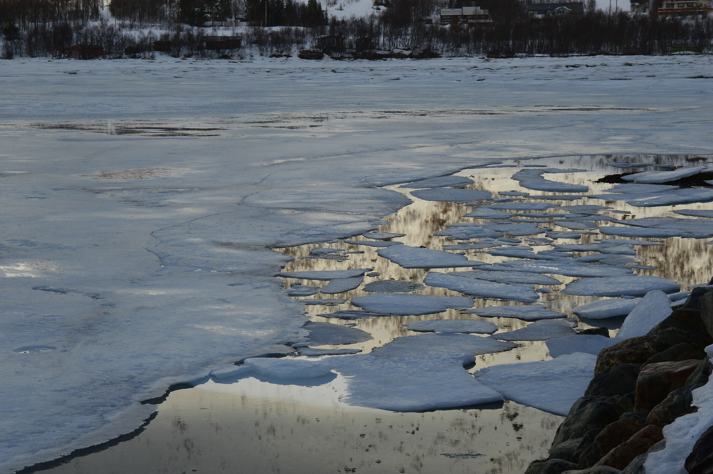 tratto di fiordo ghiacciato