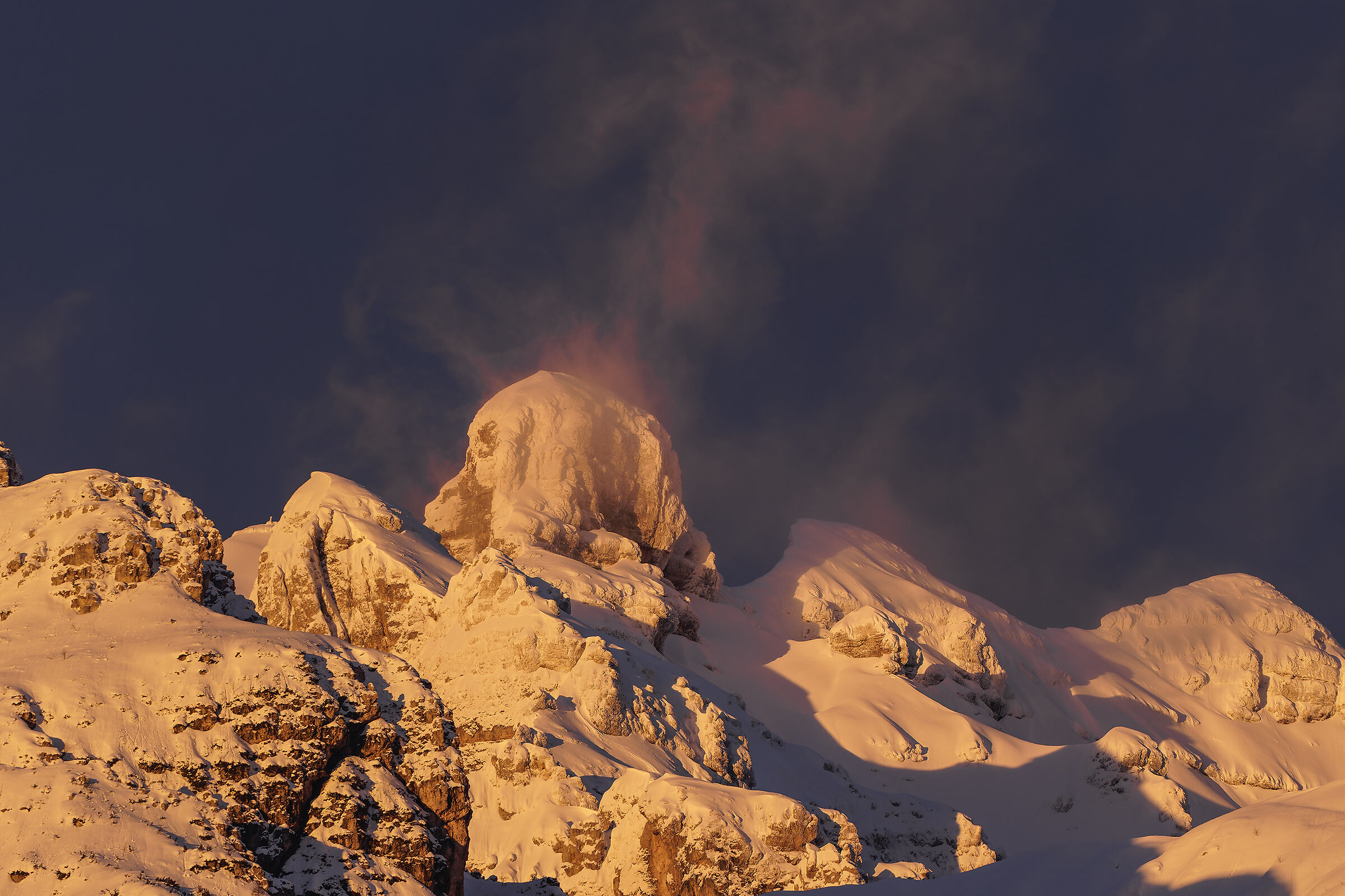 Tramonto sul Zuc dal Bor alpi carniche