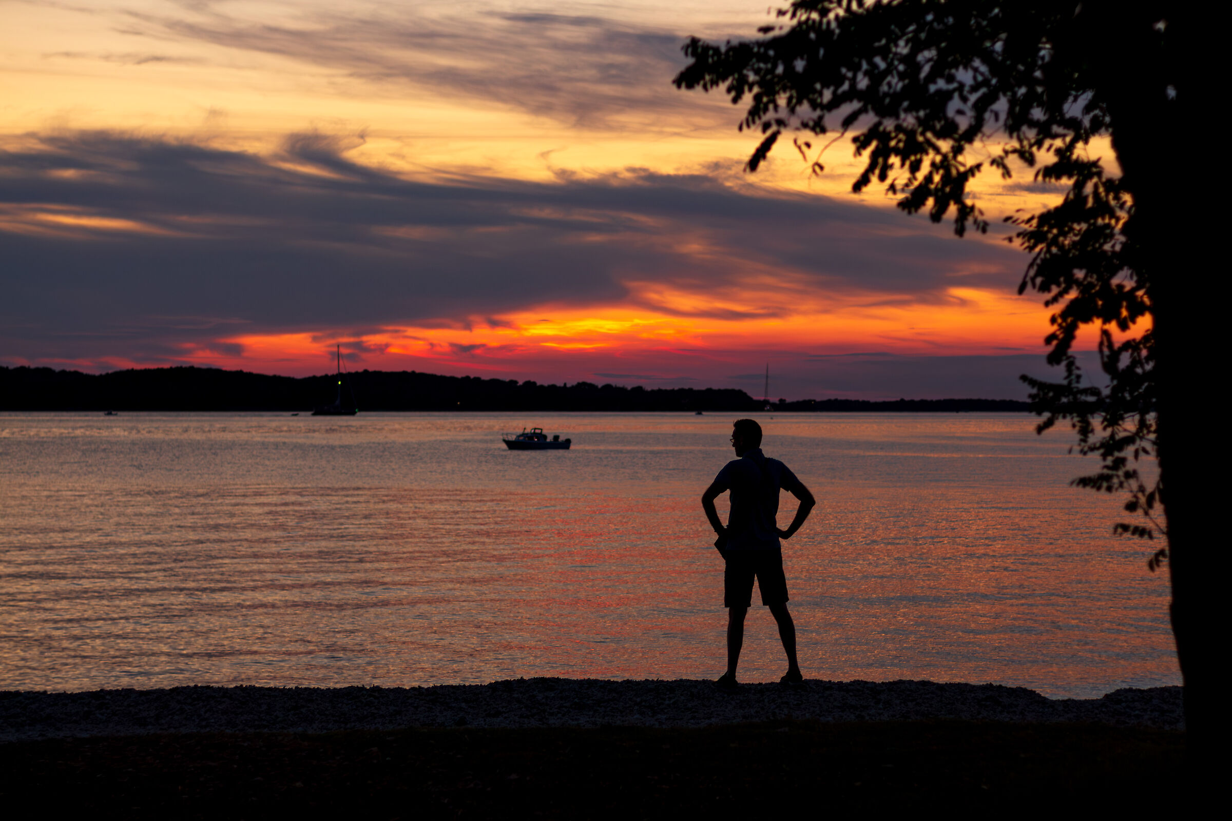 Sunset in Fa?ana, Croatia