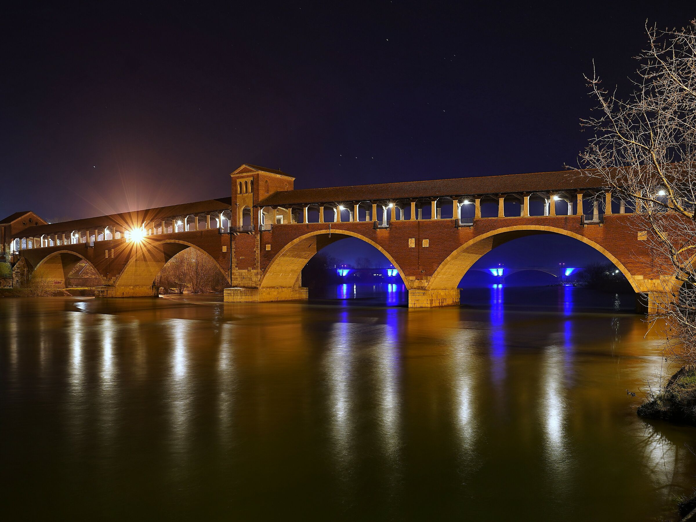 Il Ponte Coperto di notte