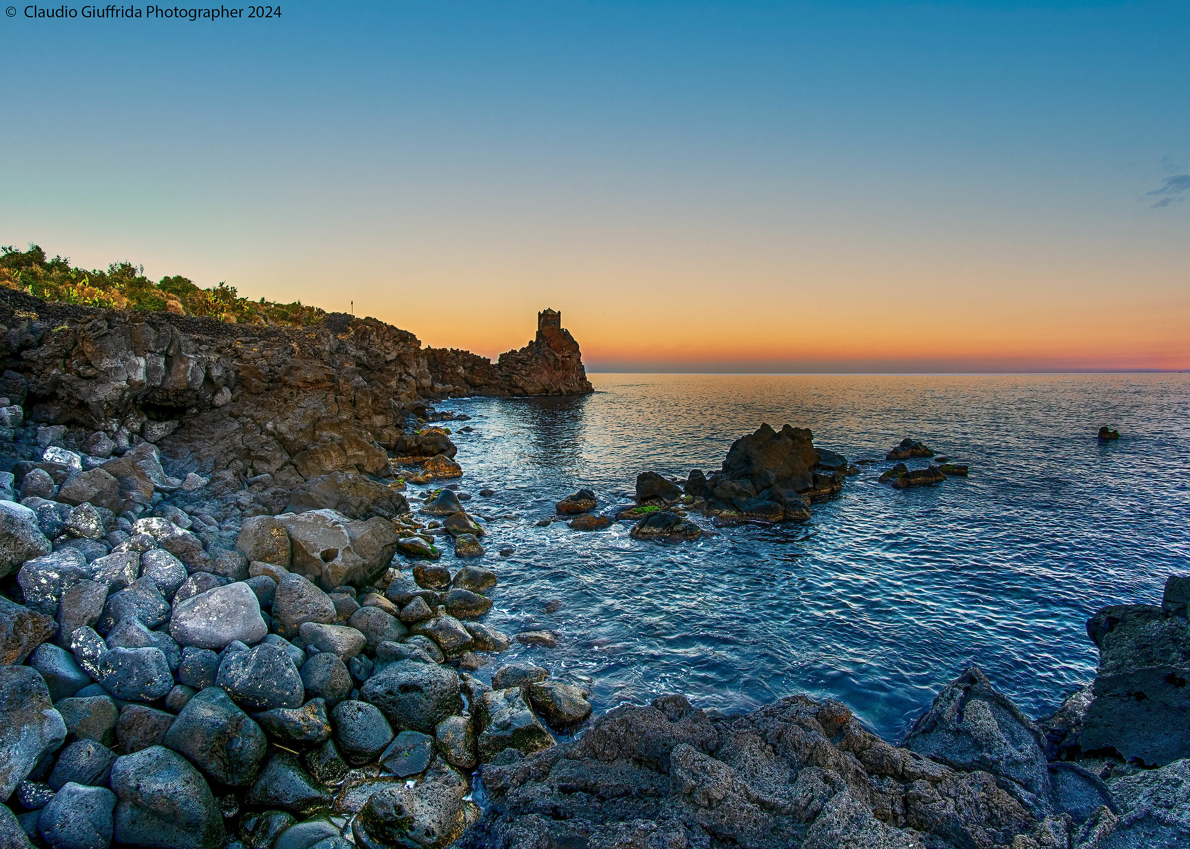 Santa Tecla at sunset