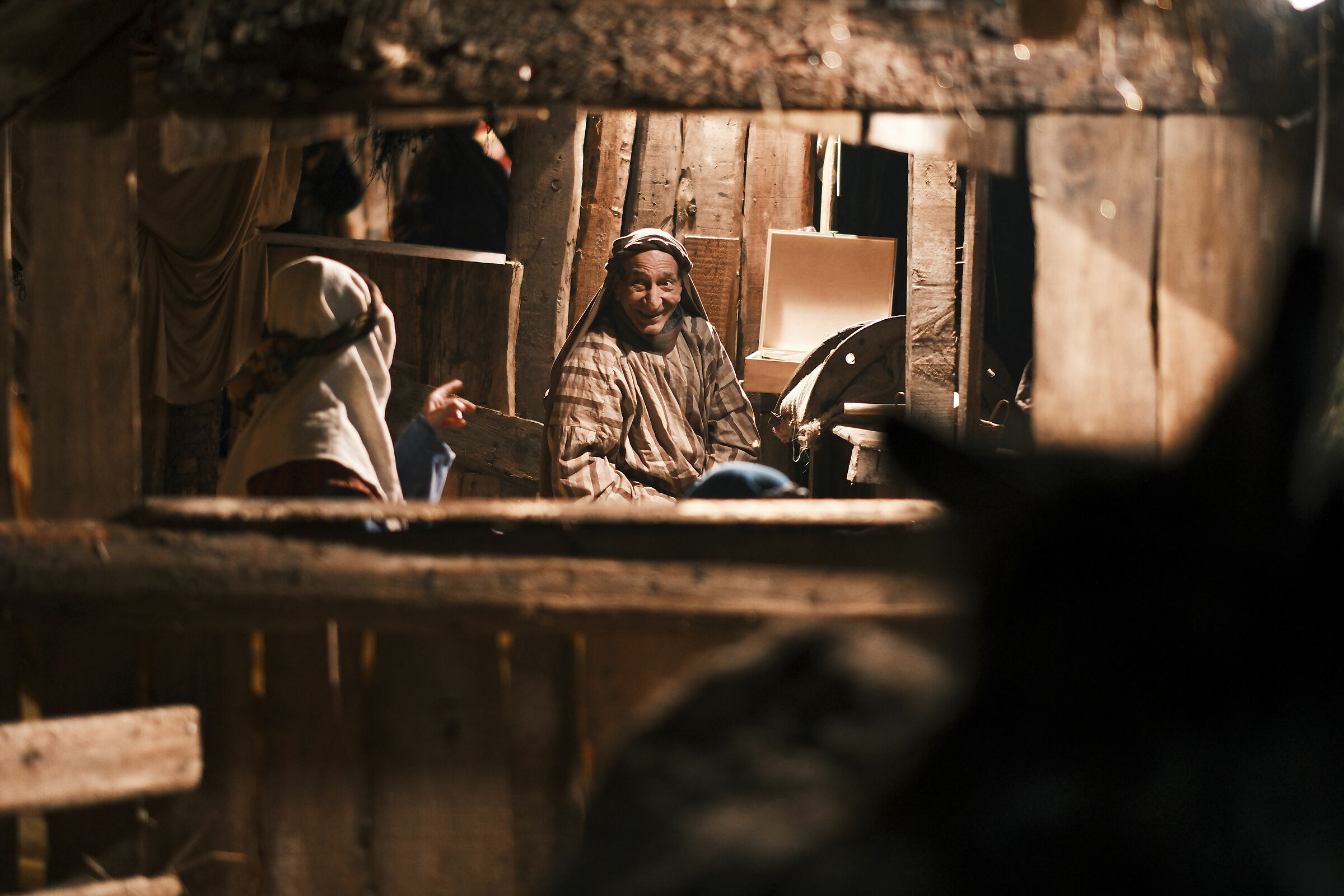 Living nativity scene