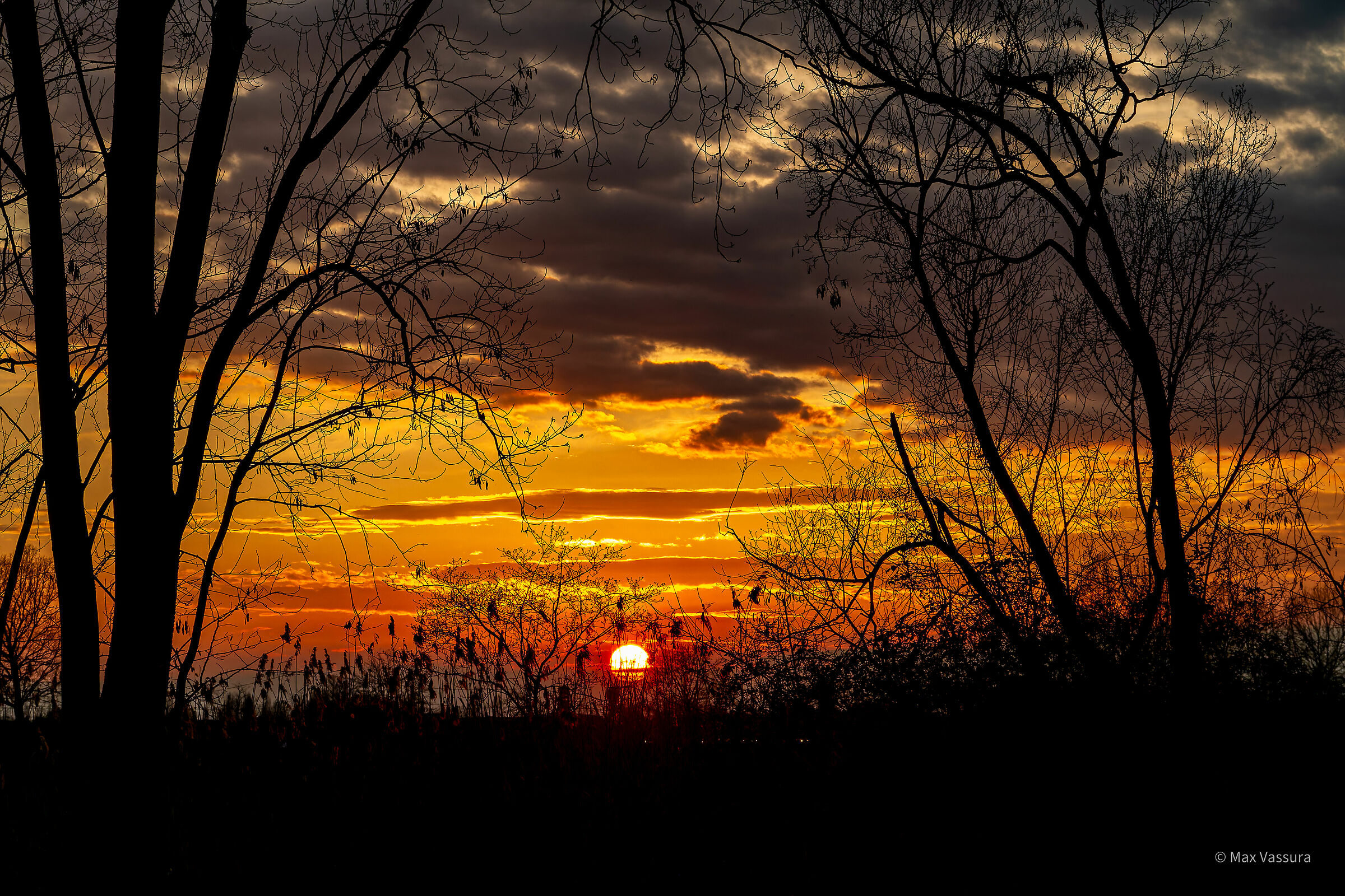 Tramonto lungo la Muzza