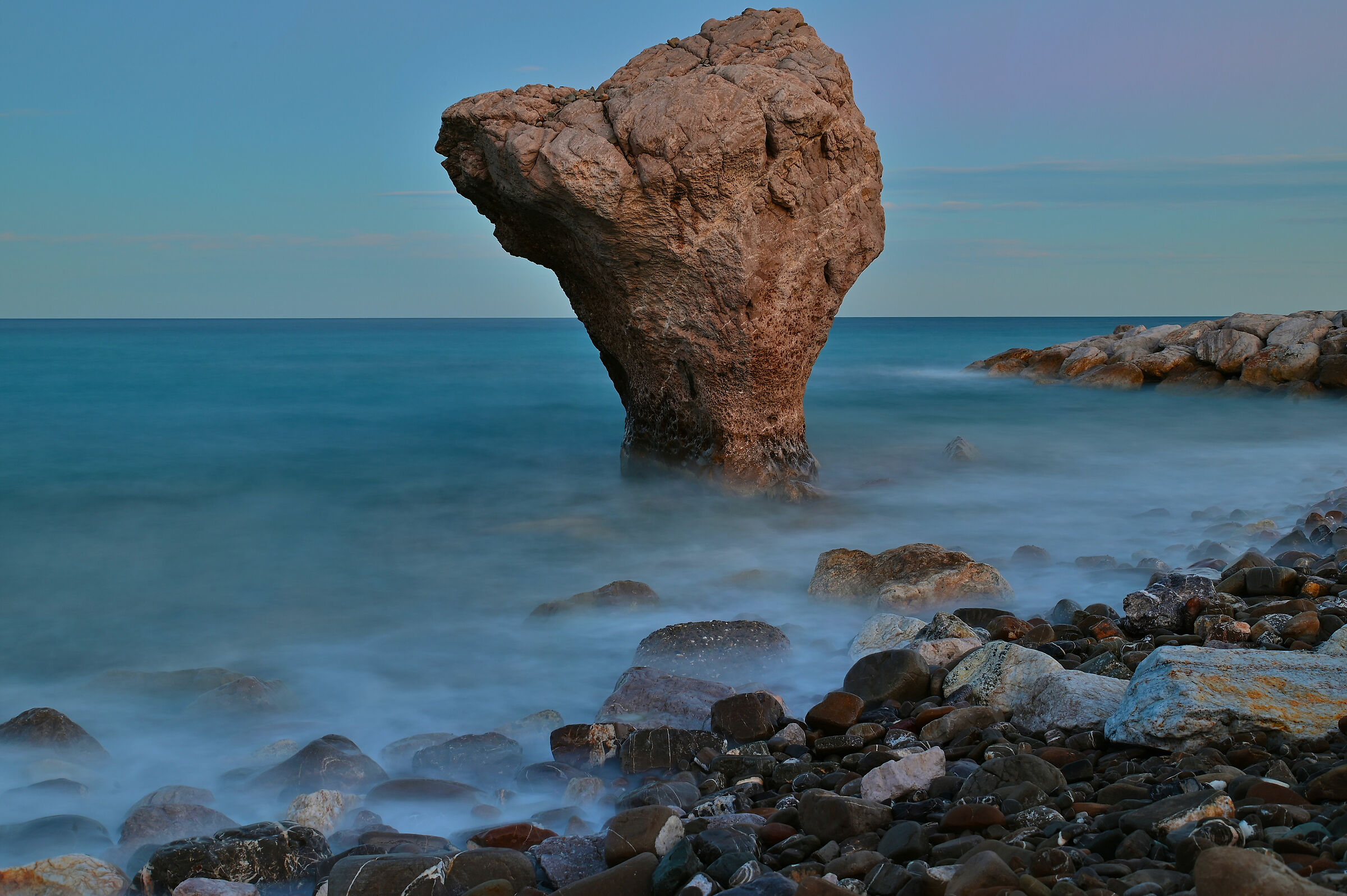 Rock mushroom on the beach of Roseto Capo Spulico