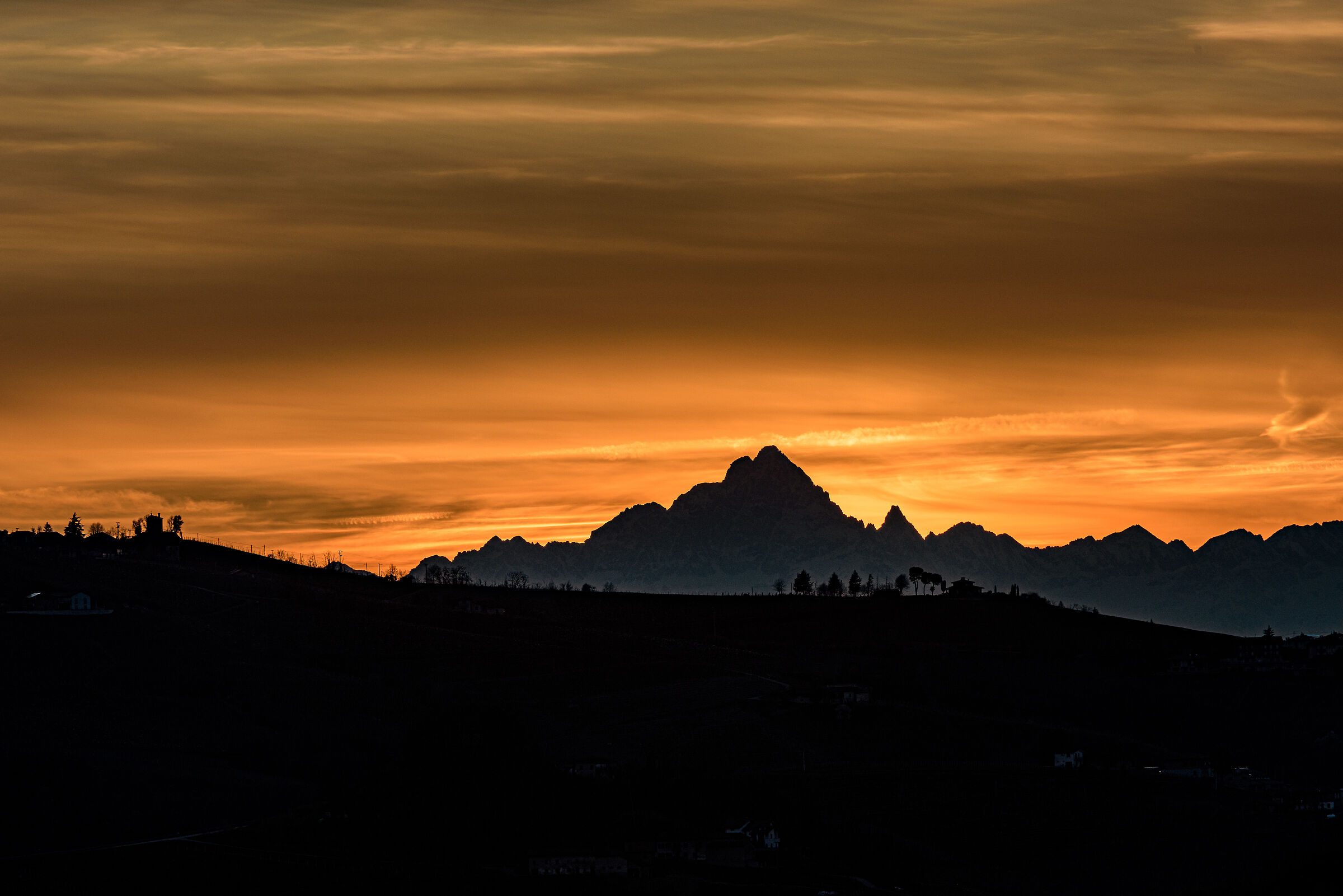 Canelli, landscape, Sunset, Torre dei Contini 01
