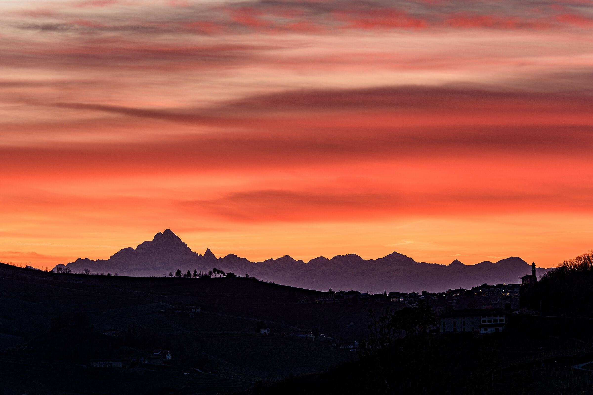 Paesaggio ,tramonto,Vista Alpi ,01