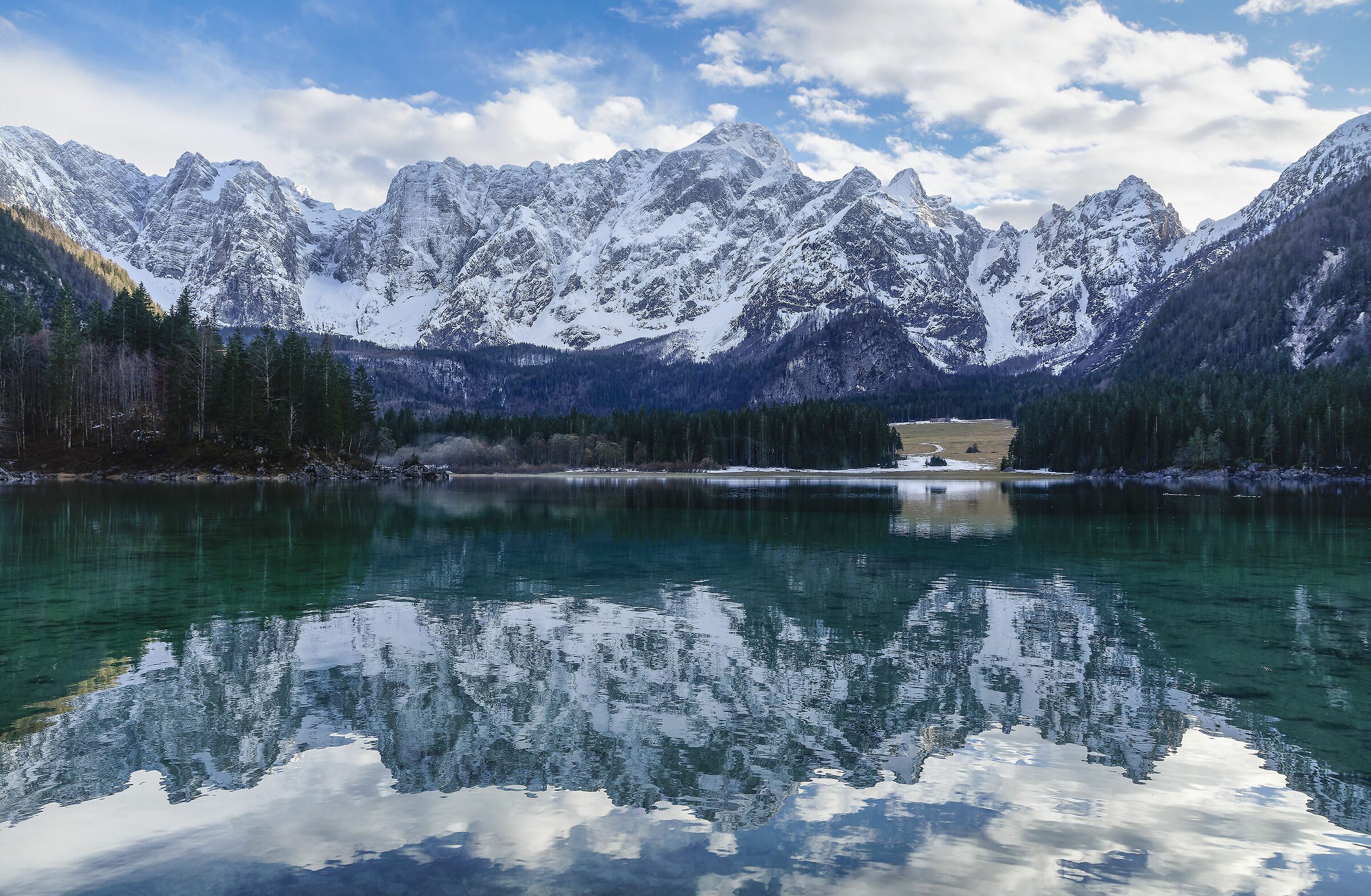 Reflection at the upper lake of Fusine