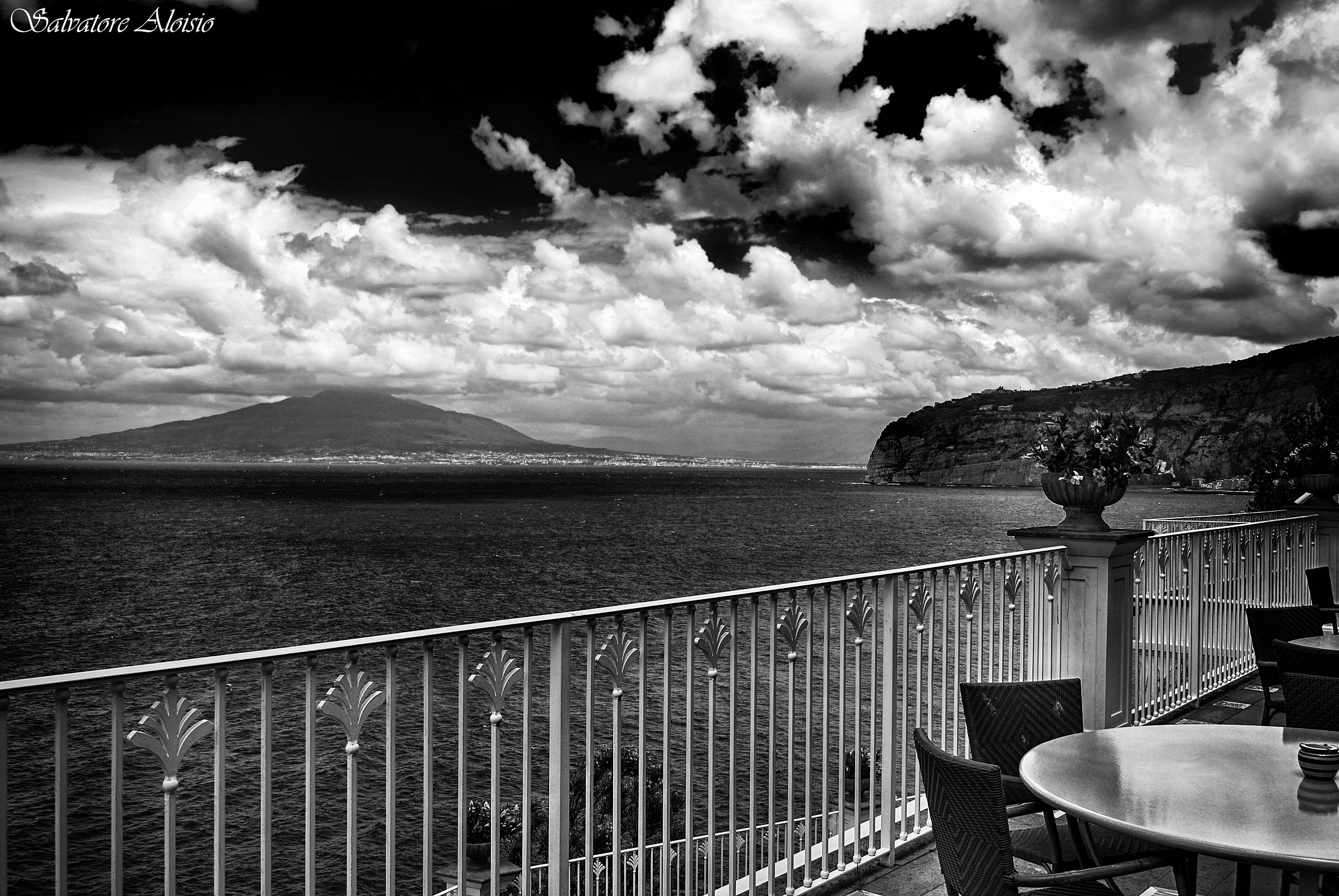 terrace overlooking the sea