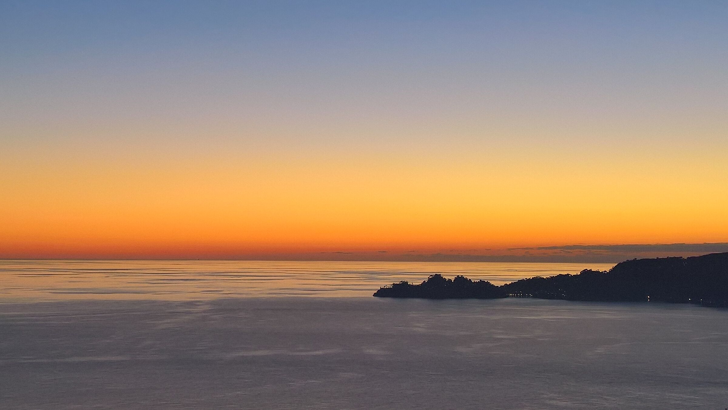 sunset over the Gulf of Tigullio