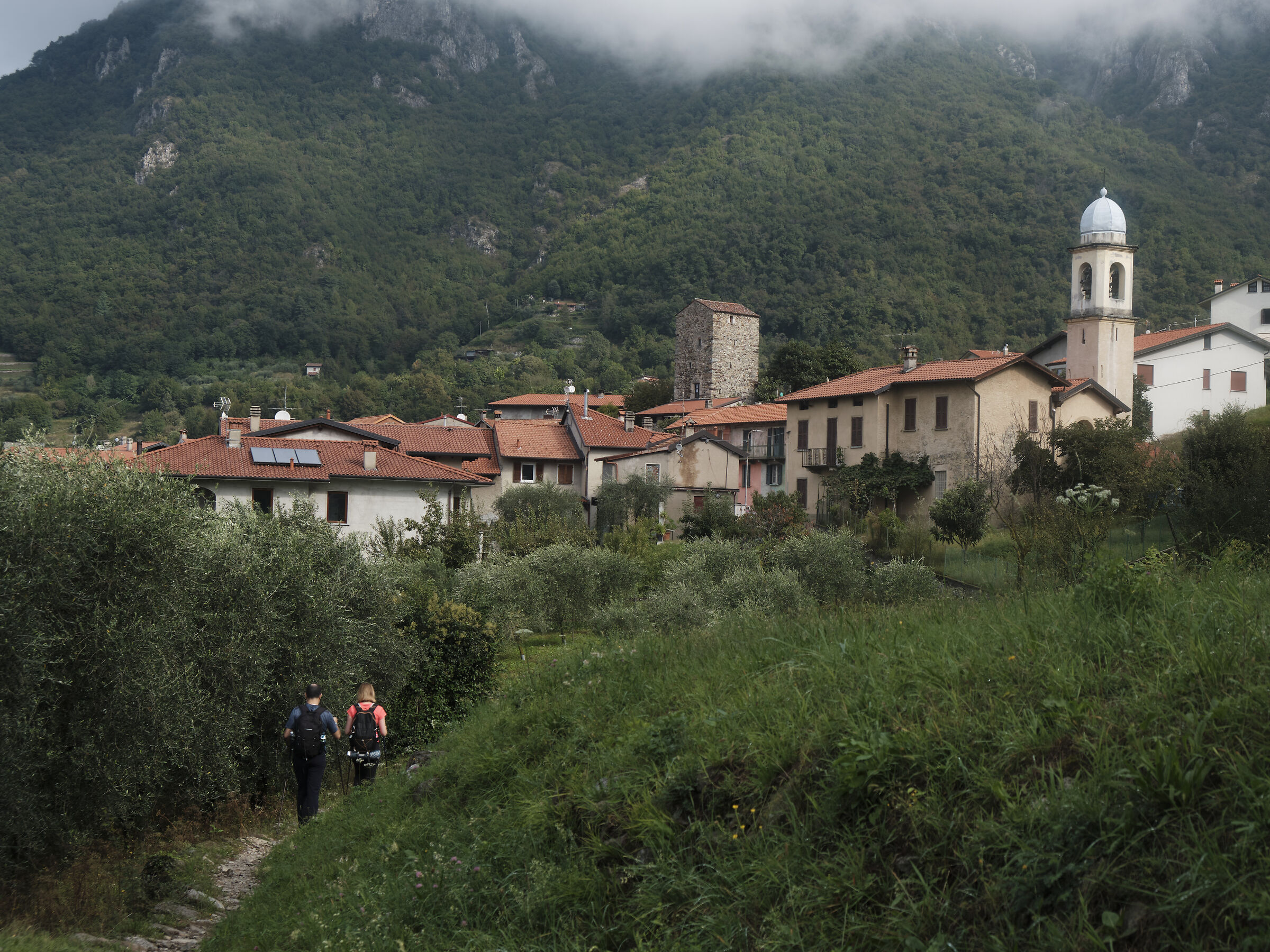 l'arrivo a Maggiana
