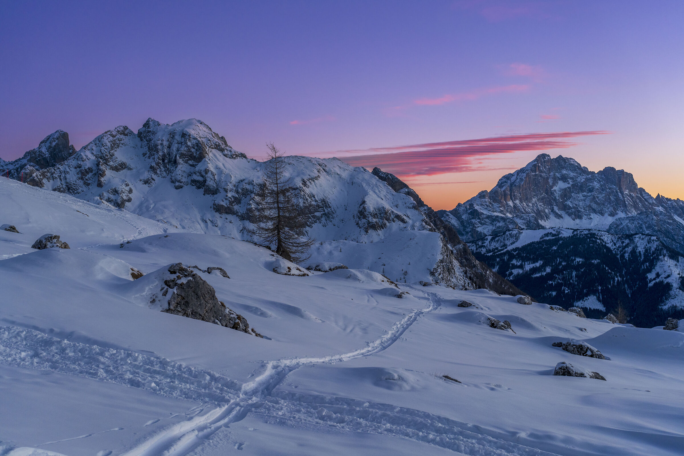 Un tramonto ai piedi dell'Averau