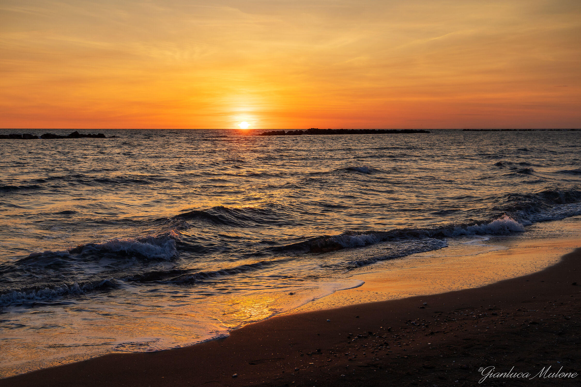 Tramonto primaverile da Anzio
