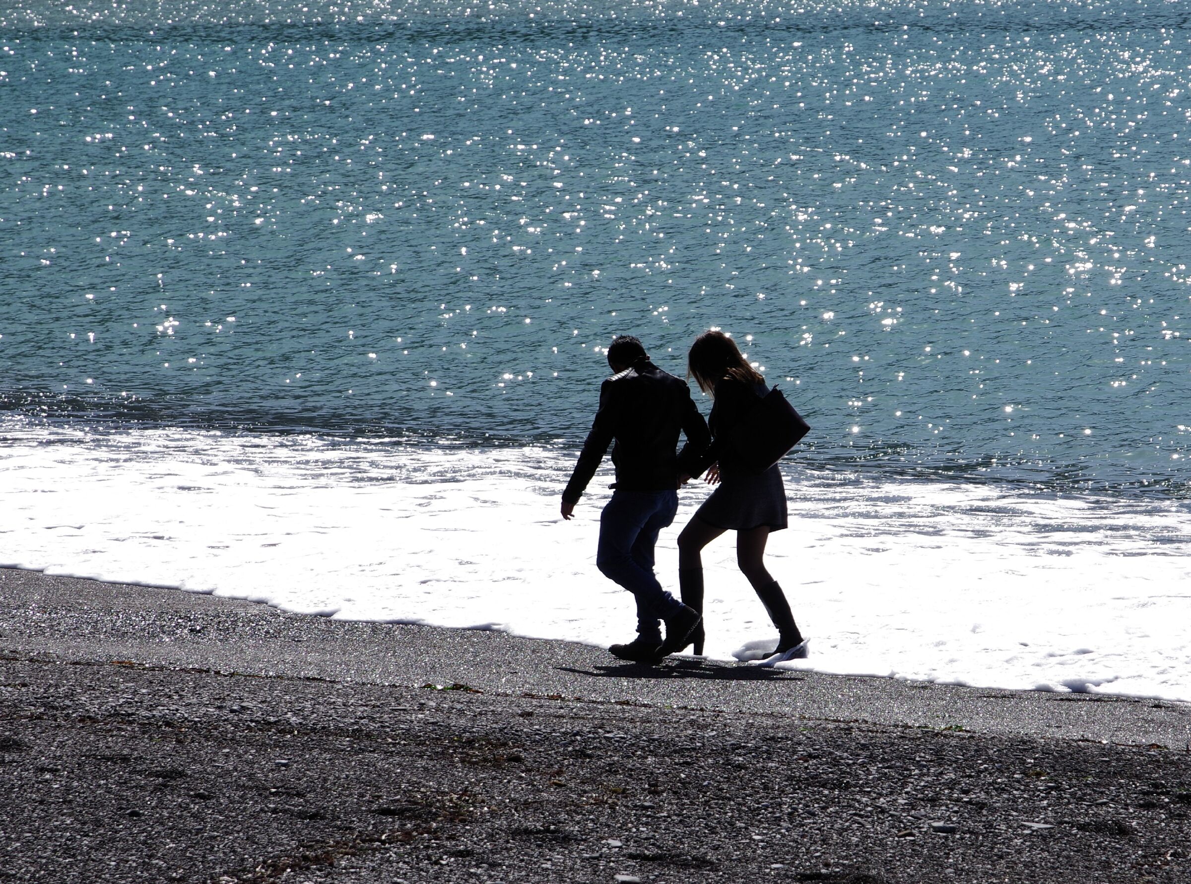 Carefree on the seashore.