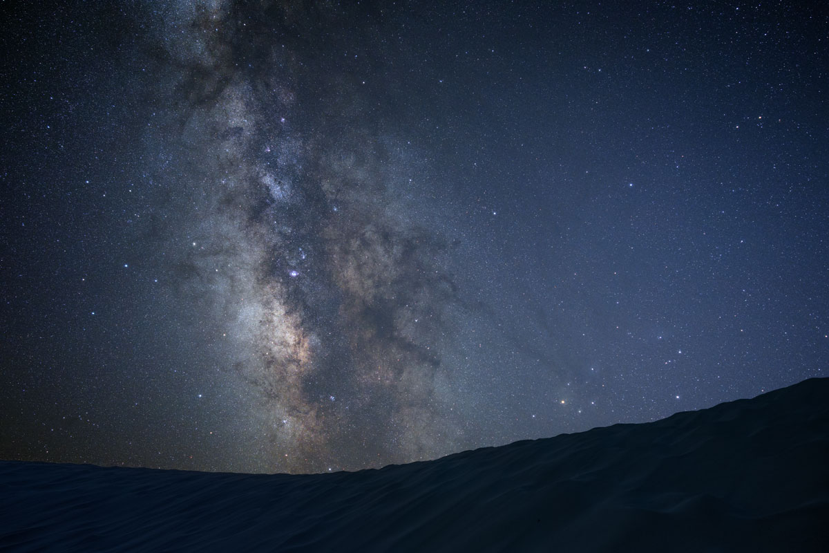 La via lattea e le dune
