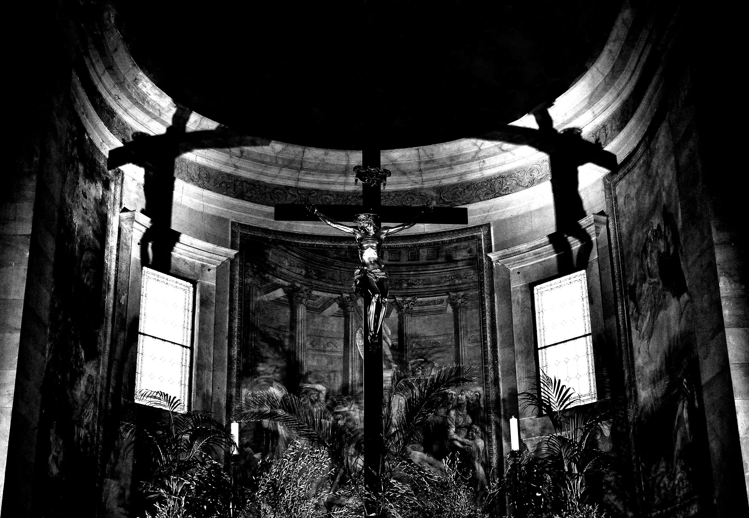 Three crosses