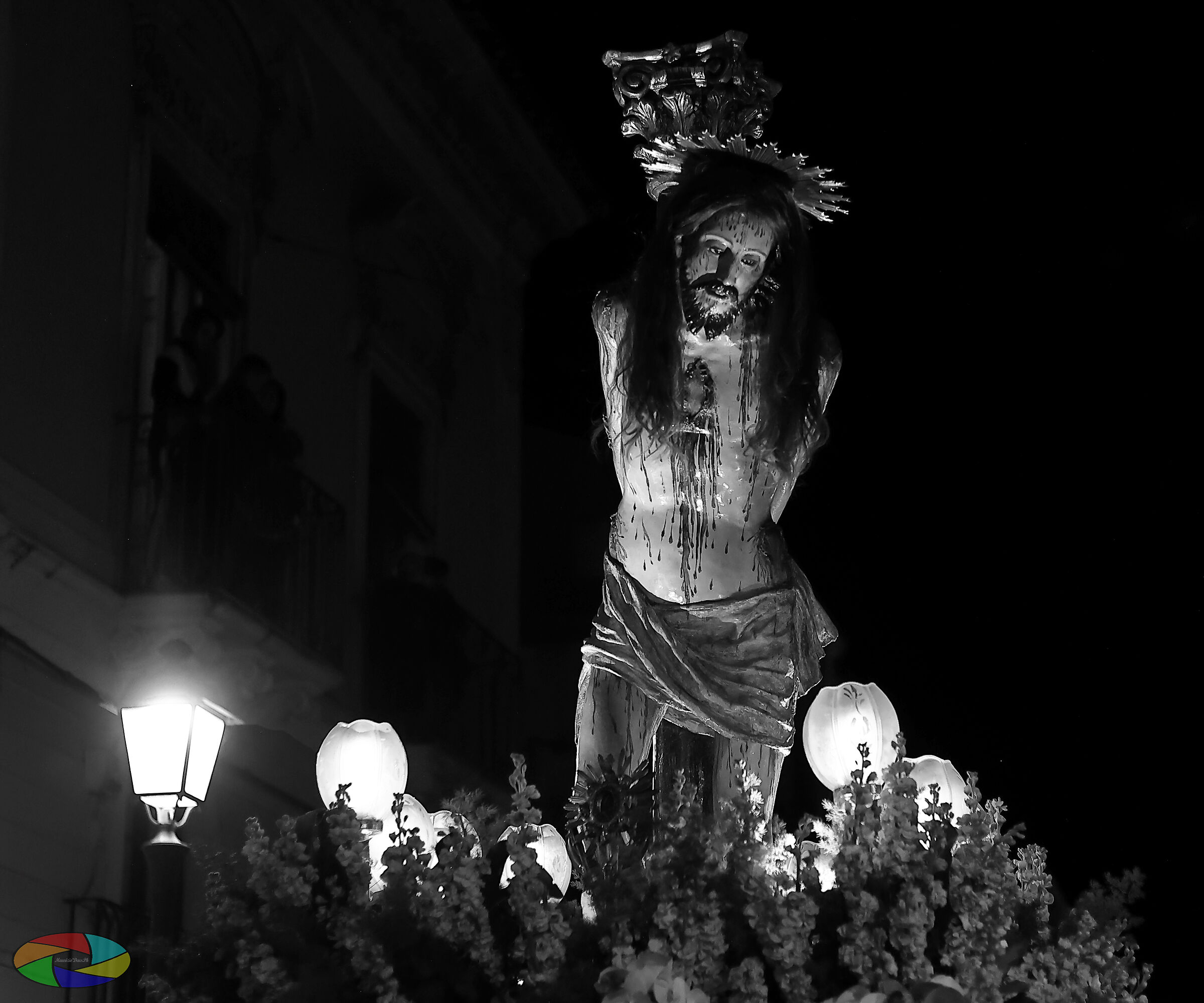 Adrano: procession of the statue of Christ at the column