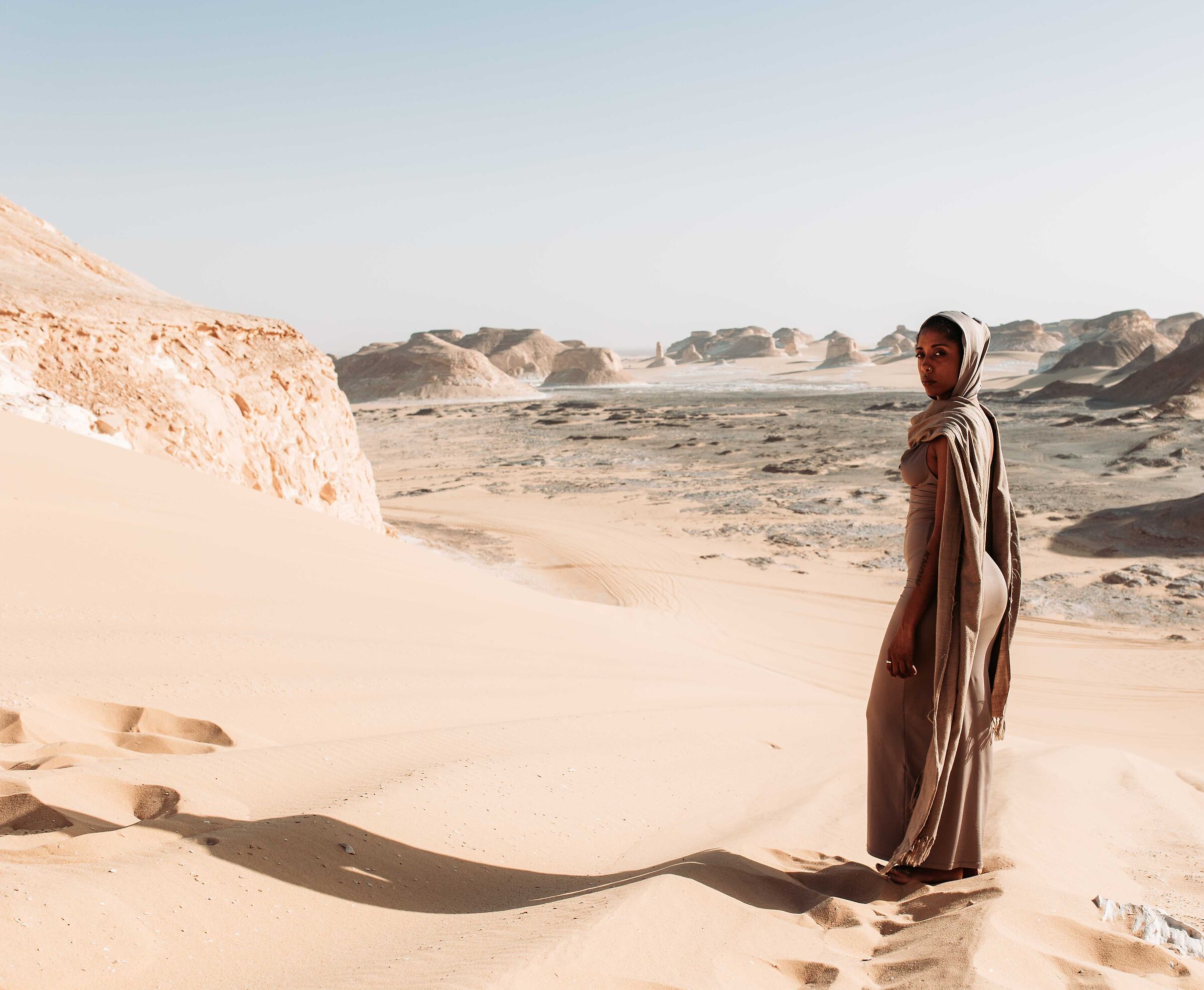 In the middle of white desert, Egypt