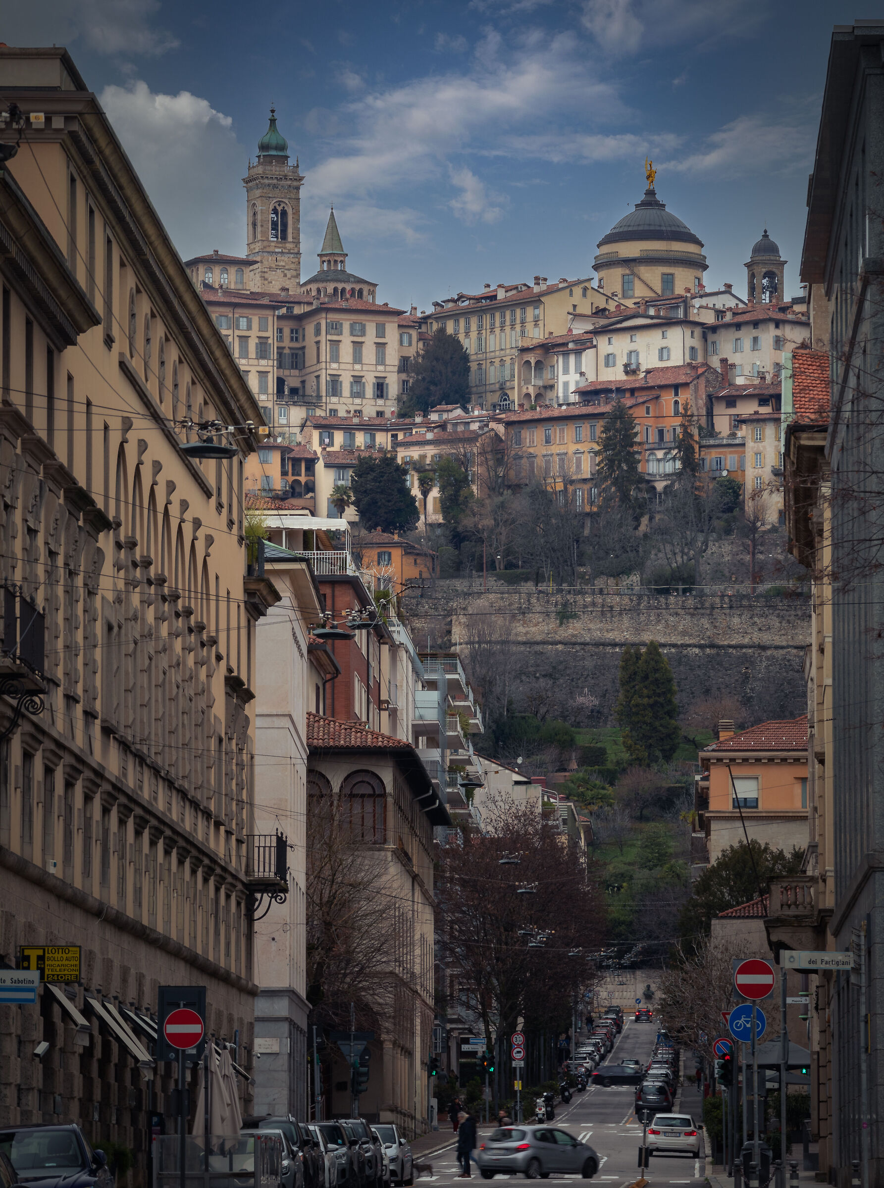 Upper Bergamo seen from below