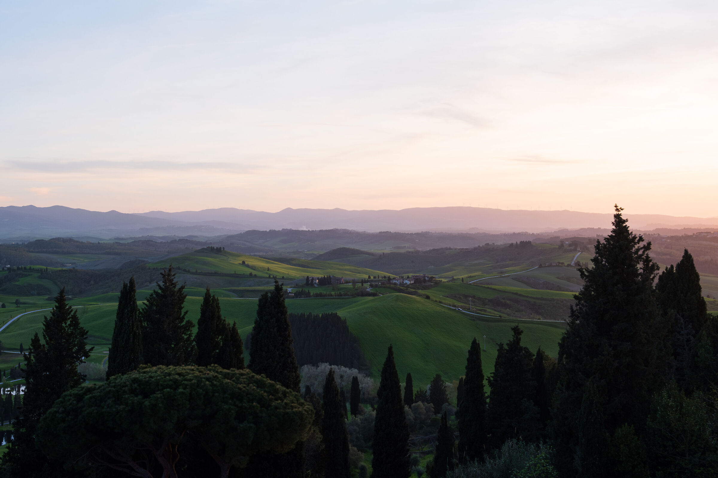 Tramonto a Castelfalfi