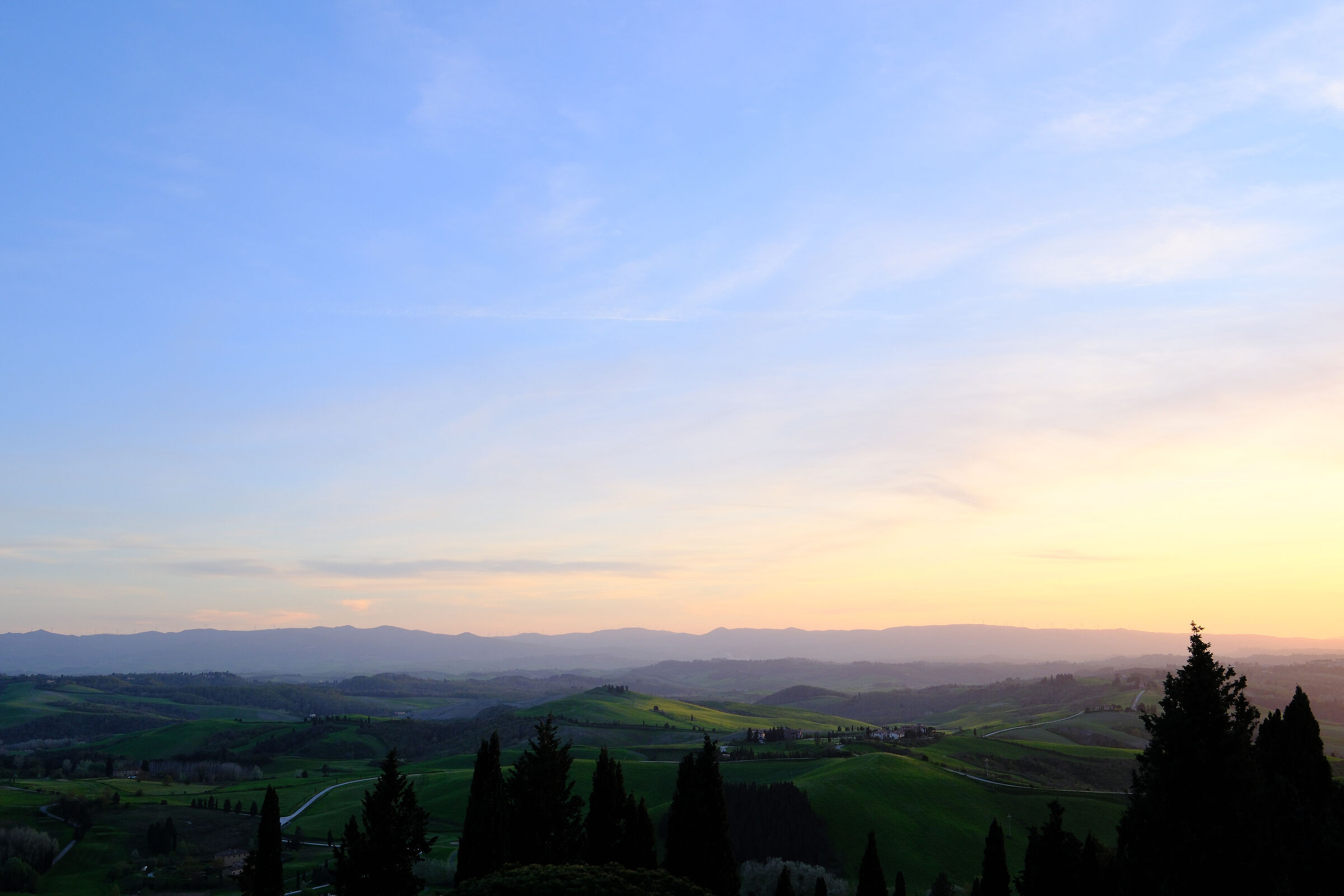 Tramonto a Castelfalfi