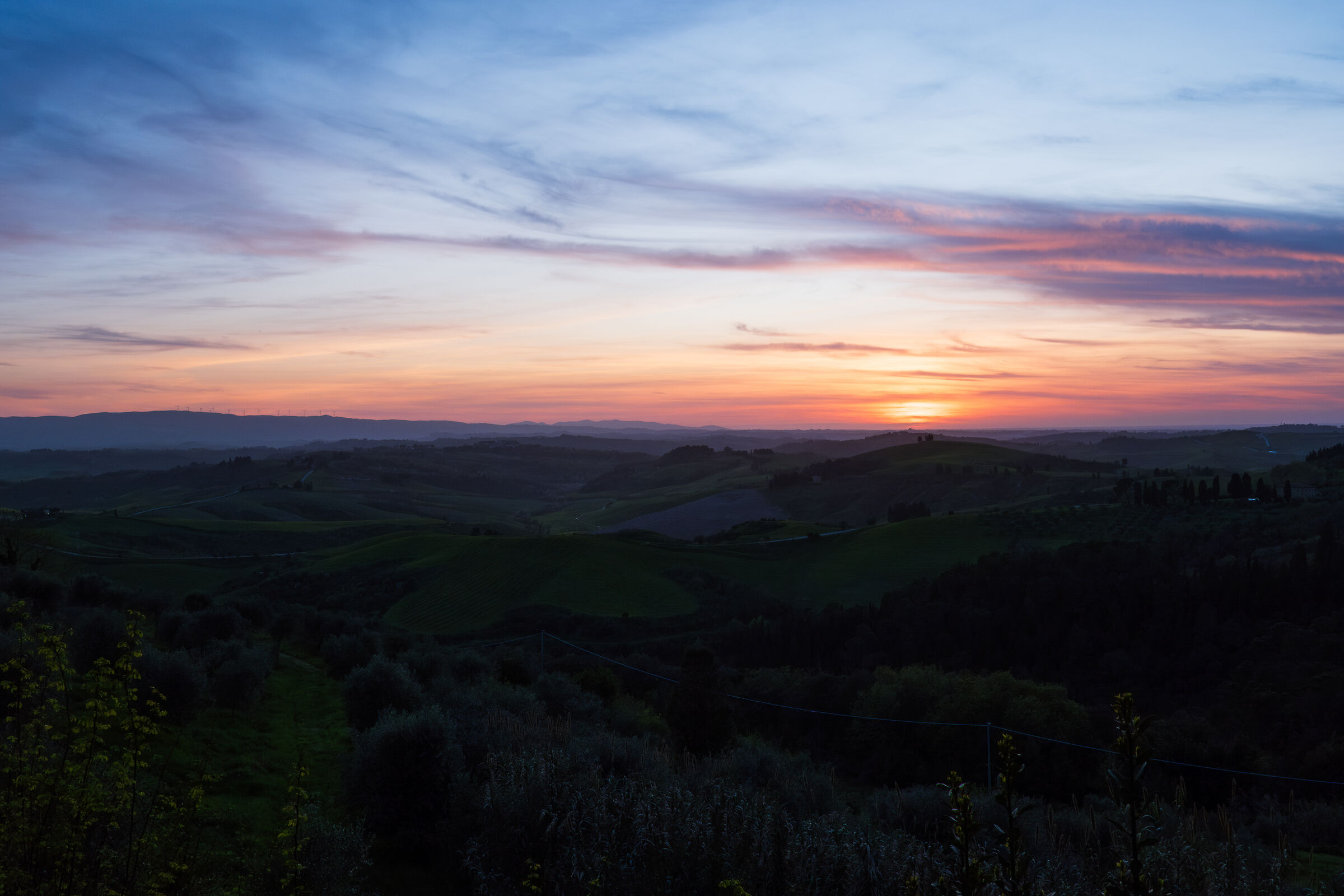 Tramonto a Castelfalfi